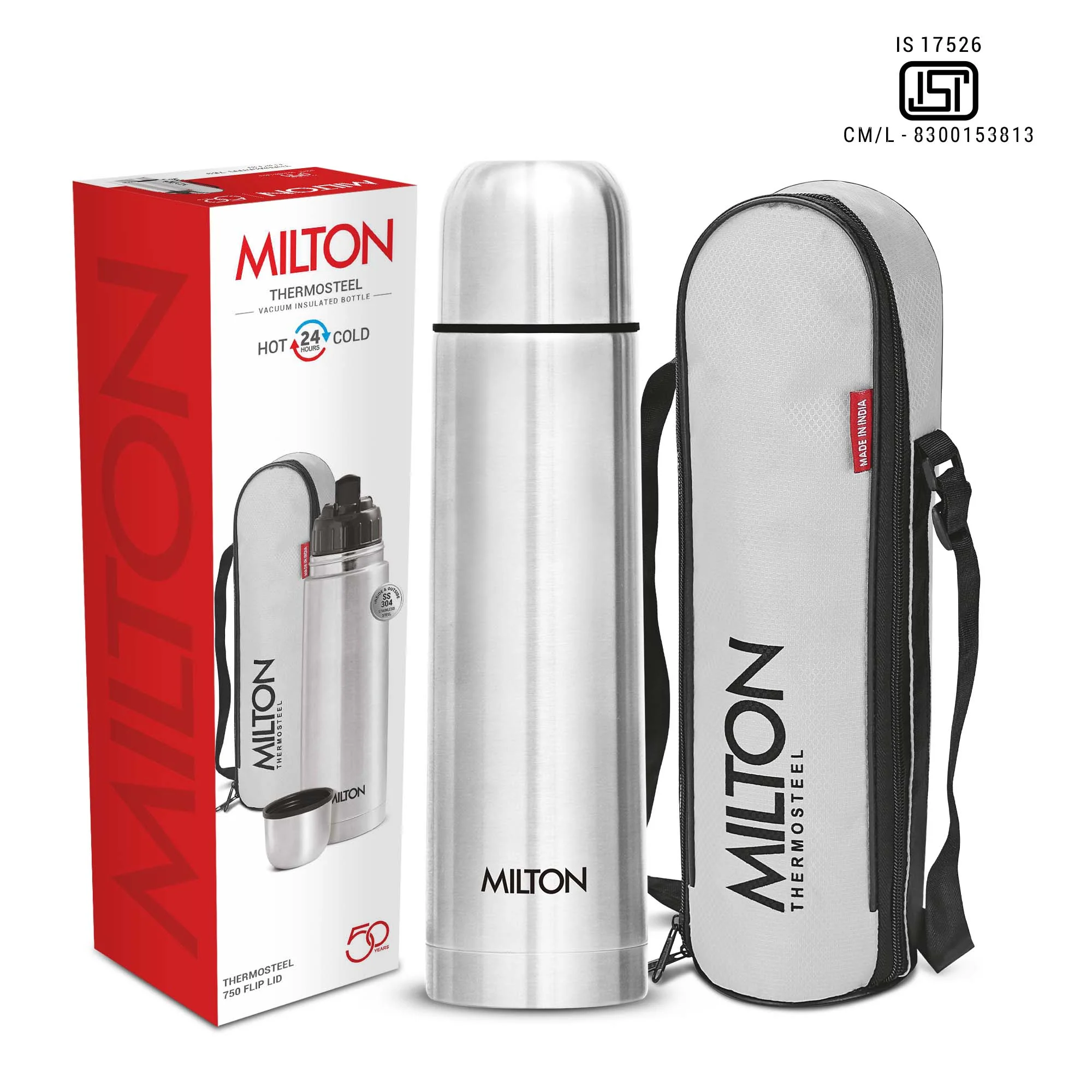 Flip Lid Thermosteel Bottle (Milton) - Image 15