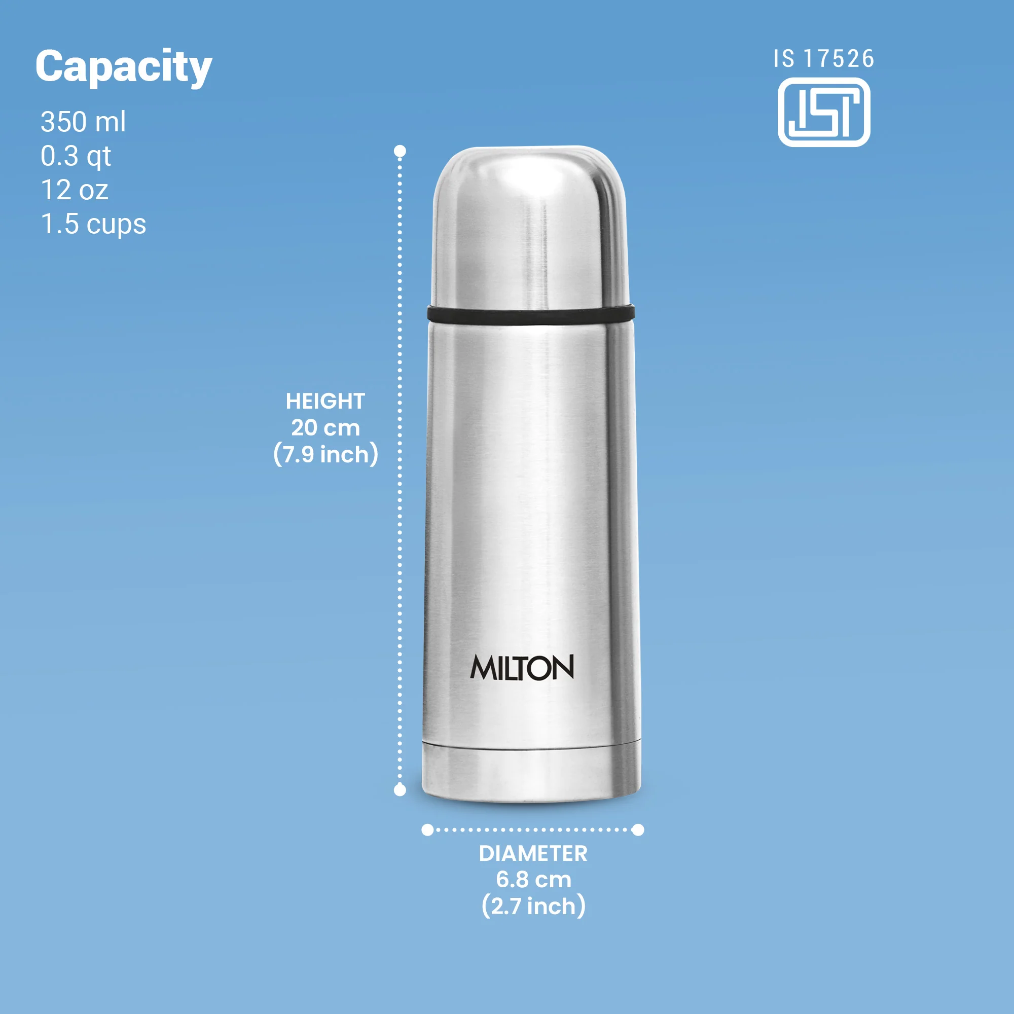 Flip Lid Thermosteel Bottle (Milton) - Image 8