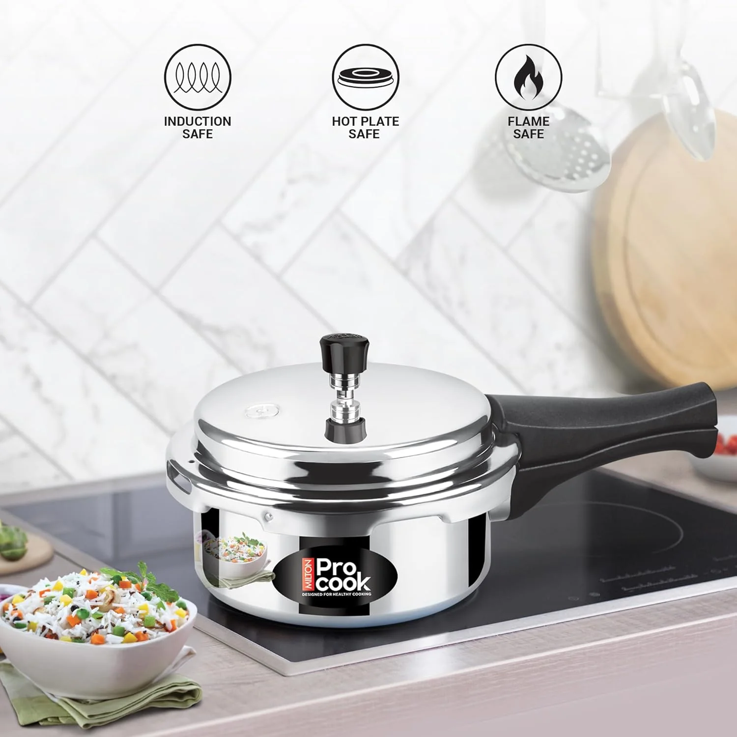 Pressure Cooker Aluminium Outer Lid Induction (Milton Procook) - Image 2
