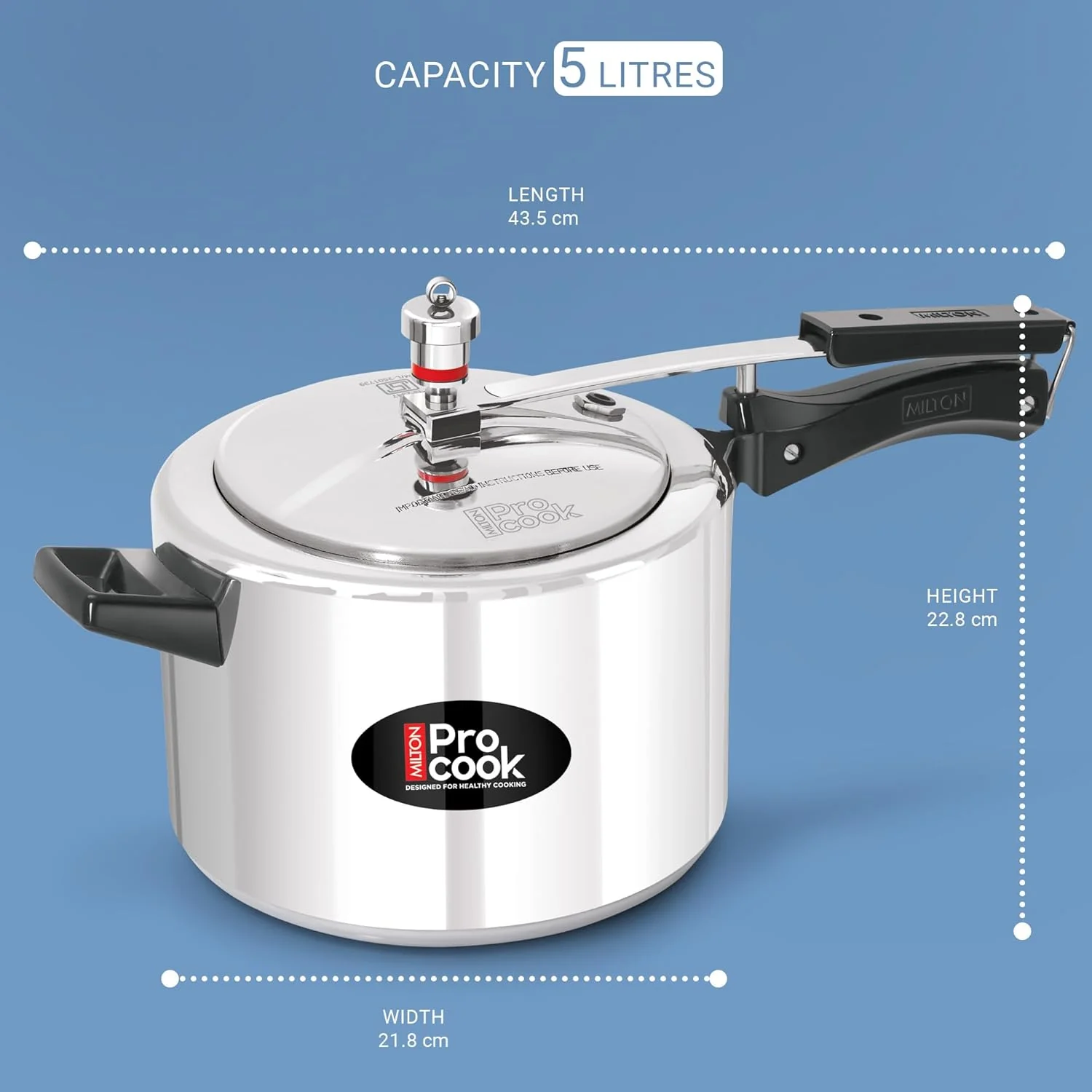 Pressure Cooker Inner Lid Aluminium Induction (Milton Procook) - Image 3