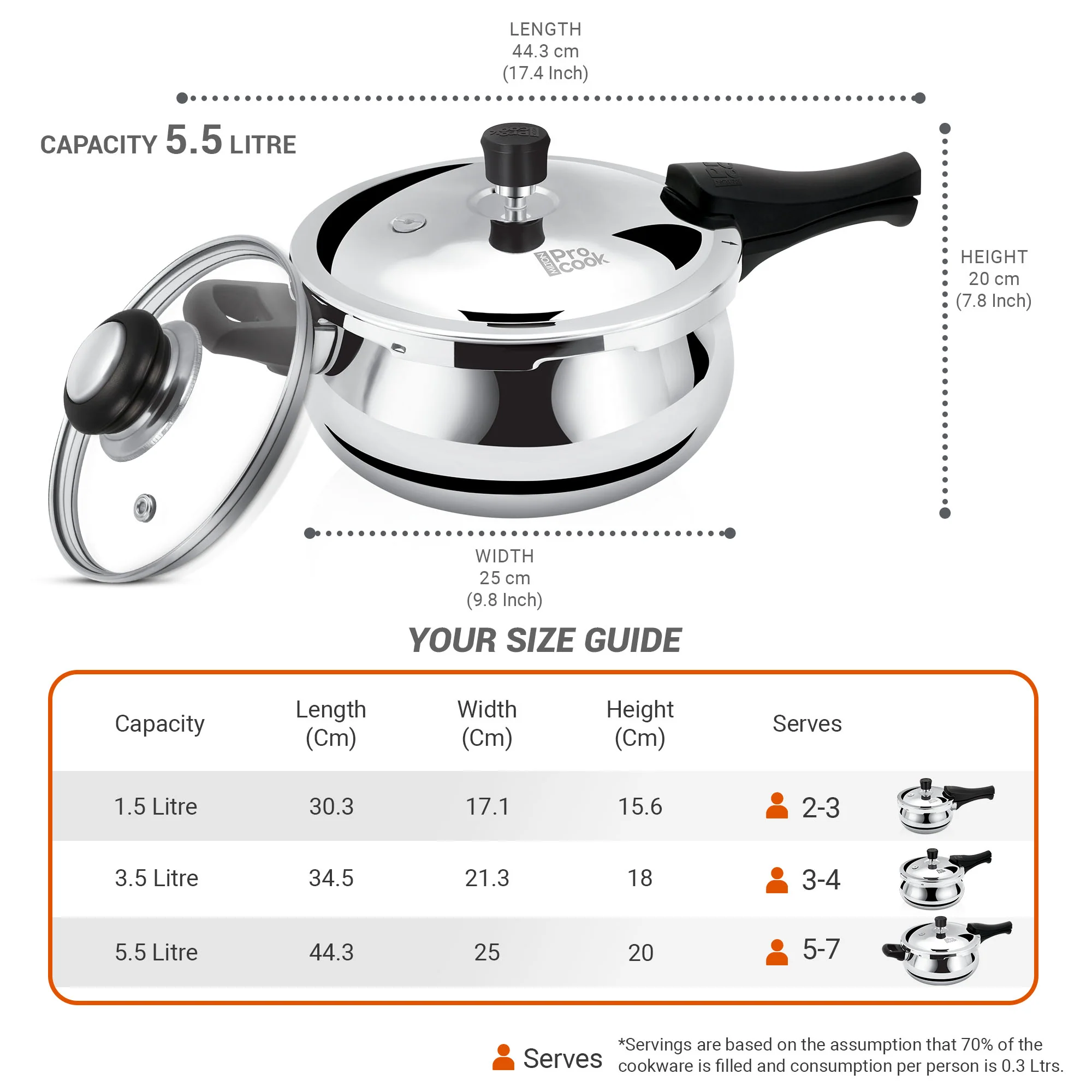 Pressure Cooker Outer Lid Curve Triply (Milton Procook) - Image 10