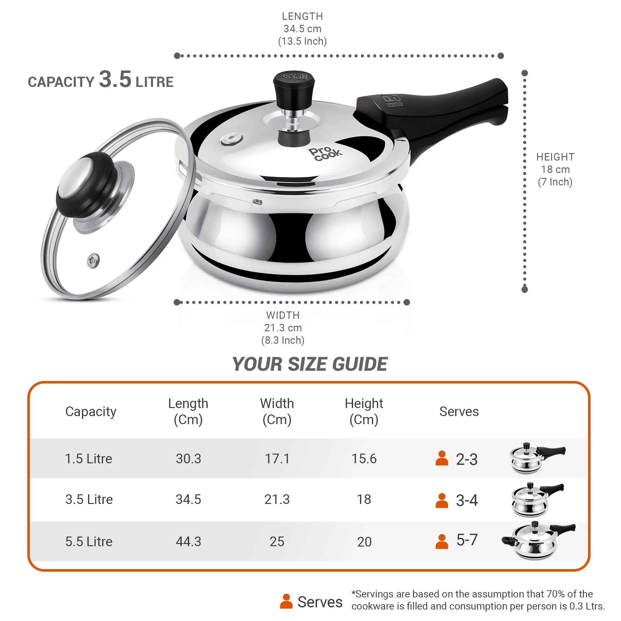 Pressure Cooker Outer Lid Curve Triply (Milton Procook) - Image 9