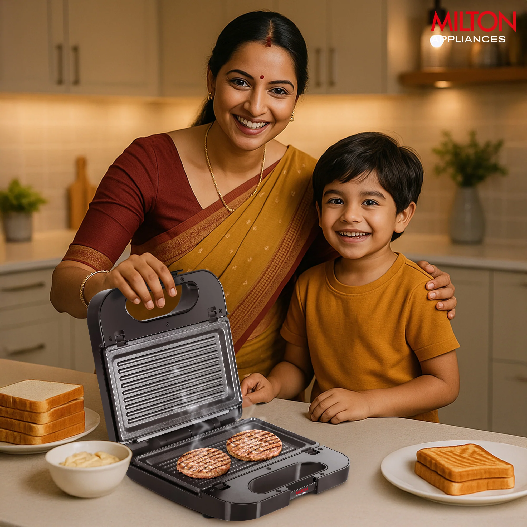 Wodden Sandwich Griller HSM003 3-IN-1  (Milton) - Image 8