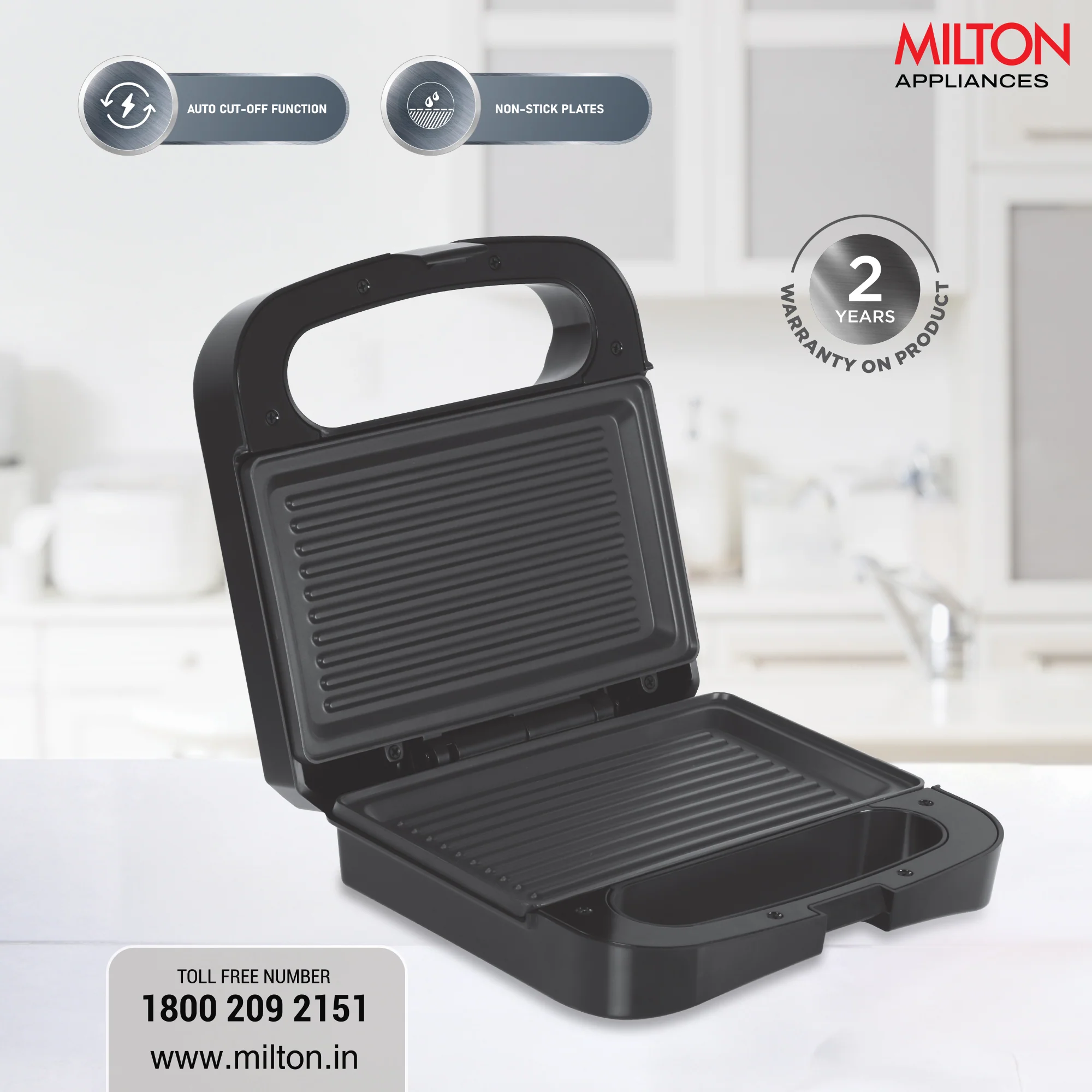 Sandwich Griller HSG022 (Milton) - Image 2