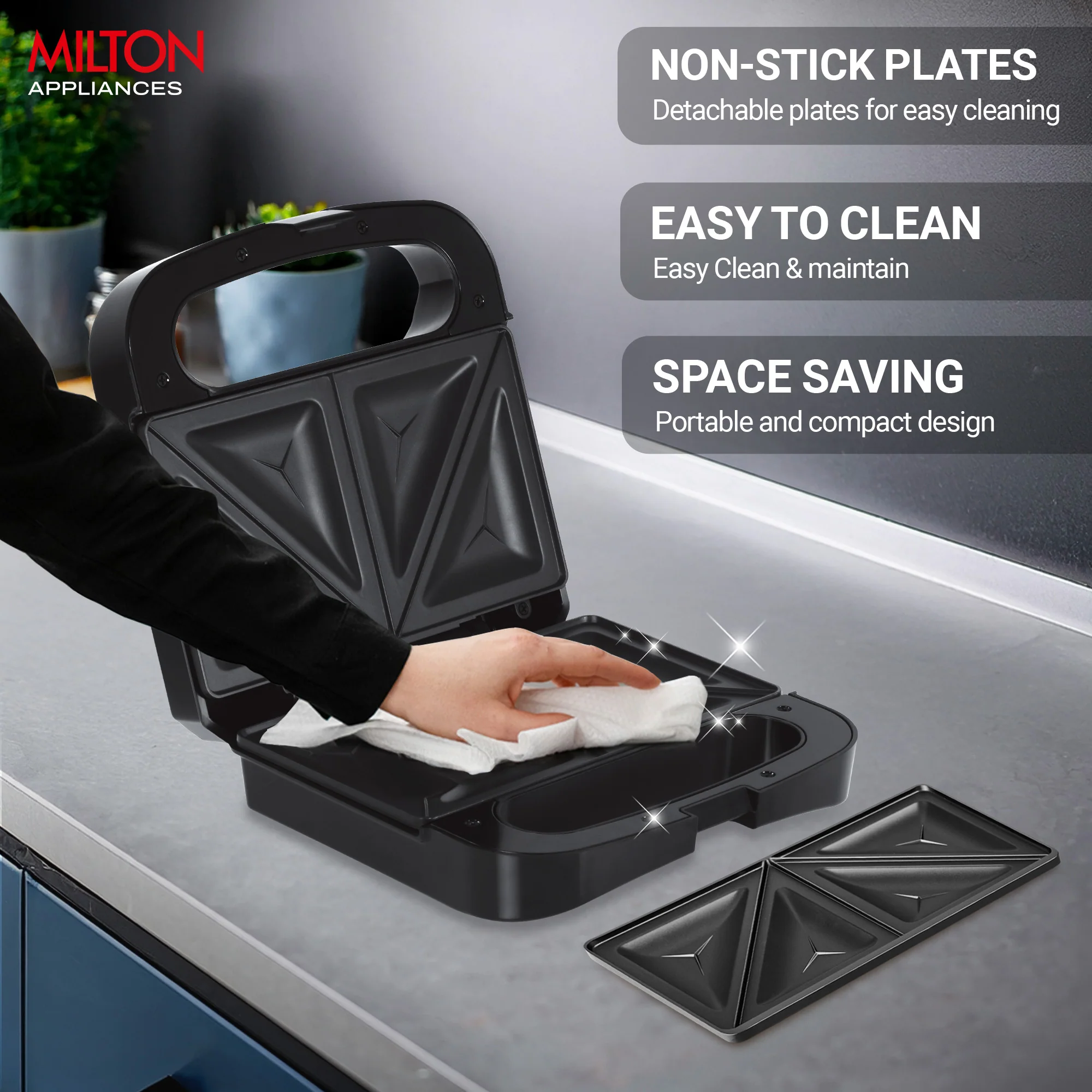 Sandwich Maker HSM011 (Milton) - Image 3