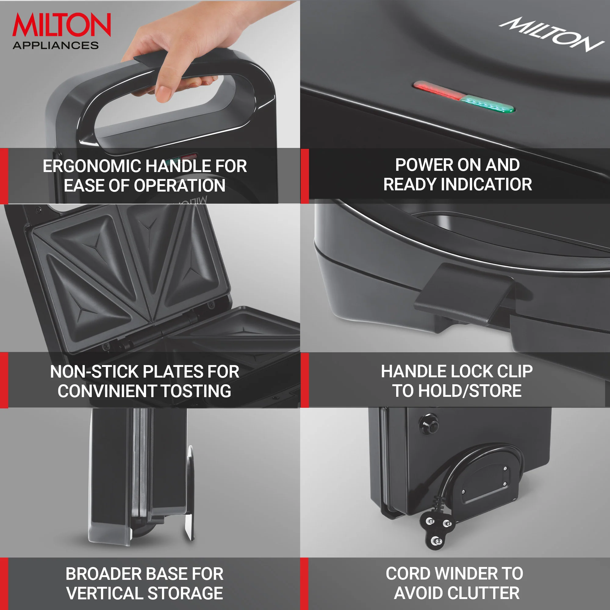 Sandwich Maker HSM011 (Milton) - Image 5