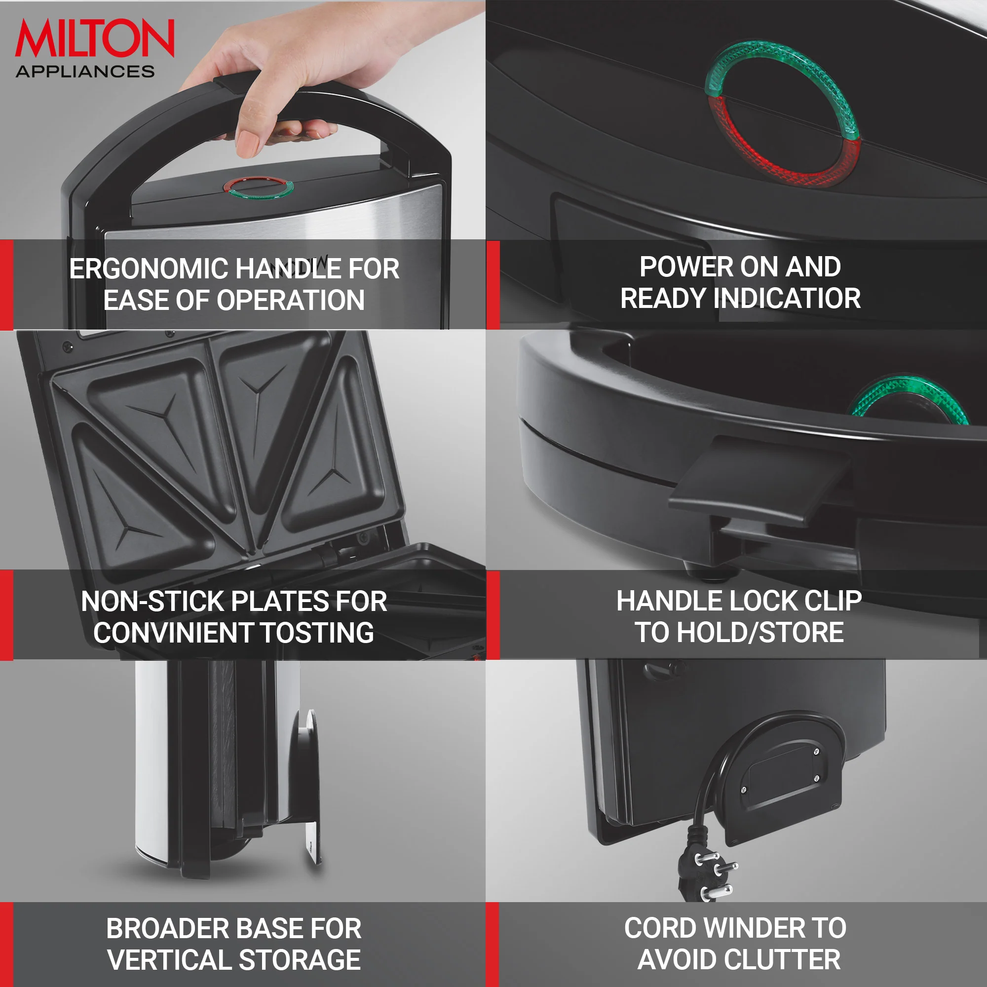 Sandwich Maker HSM033 (Milton) - Image 4