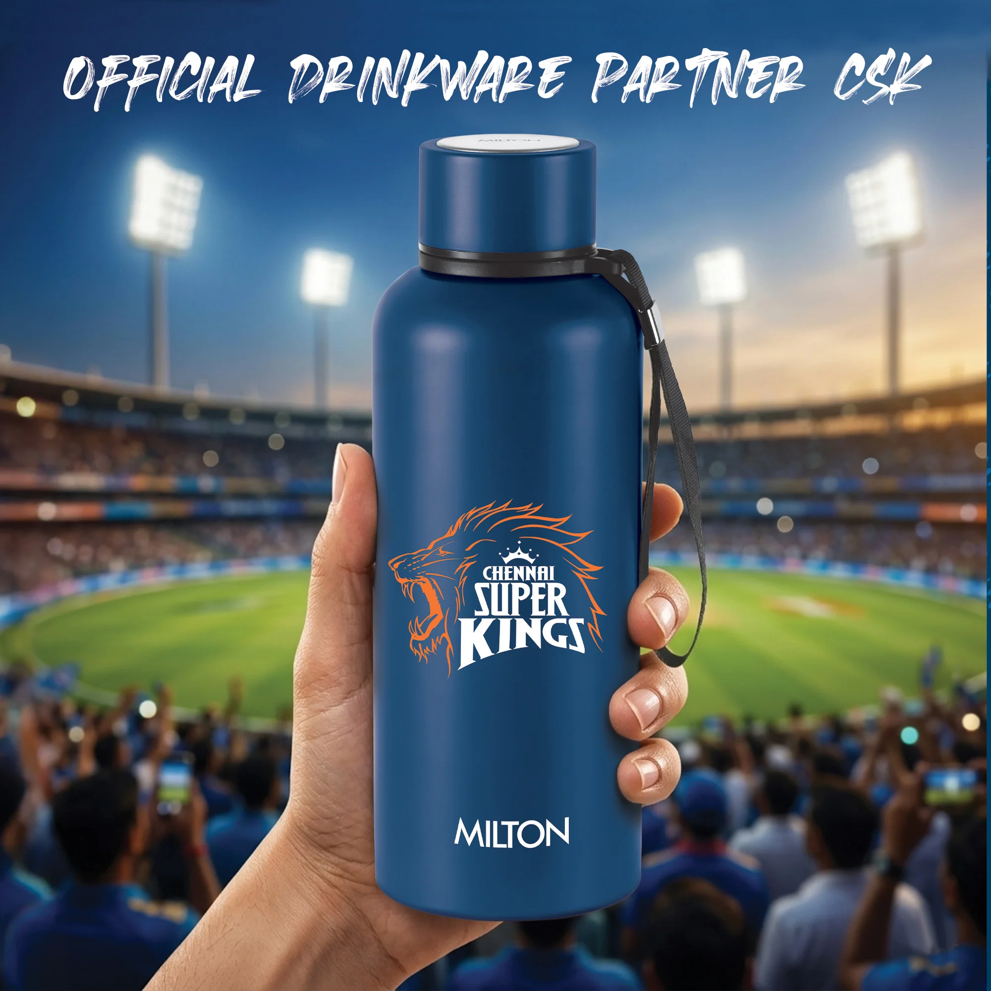 Sports Aura UV Printing Thermosteel Bottle - Chennai Super Kings (CSK) - Milton - Image 17