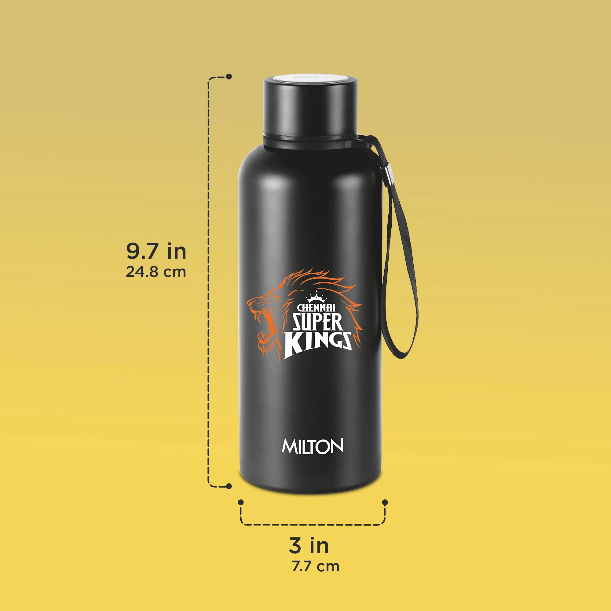 Sports Aura UV Printing Thermosteel Bottle - Chennai Super Kings (CSK) - Milton - Image 3
