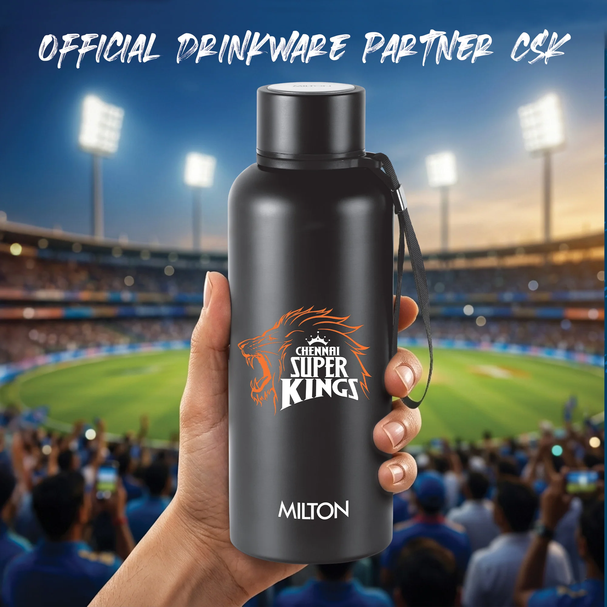 Sports Aura UV Printing Thermosteel Bottle - Chennai Super Kings (CSK) - Milton - Image 8