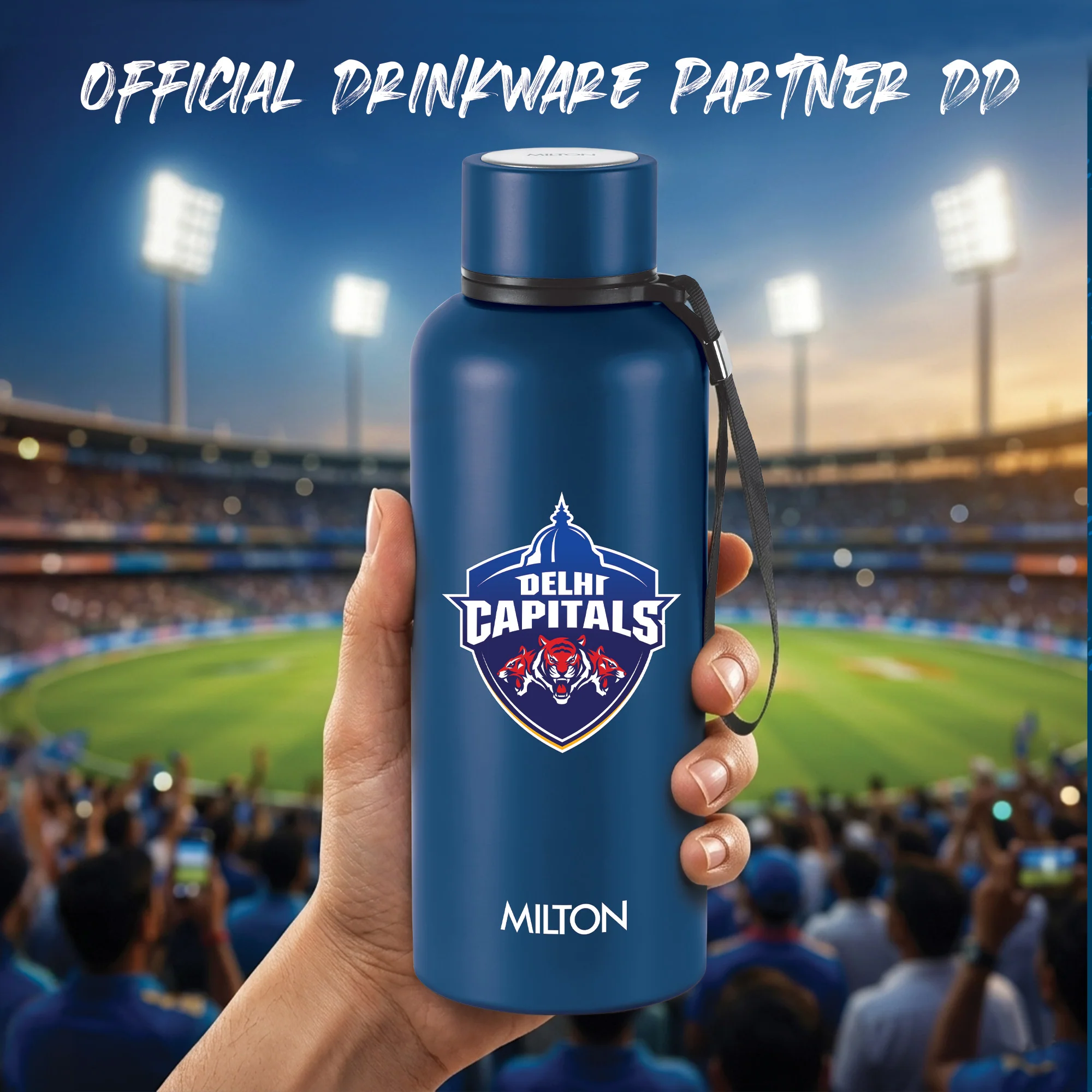 Sports Aura UV Printing Thermosteel Bottle - Delhi Capitals (DC) - Milton - Image 17