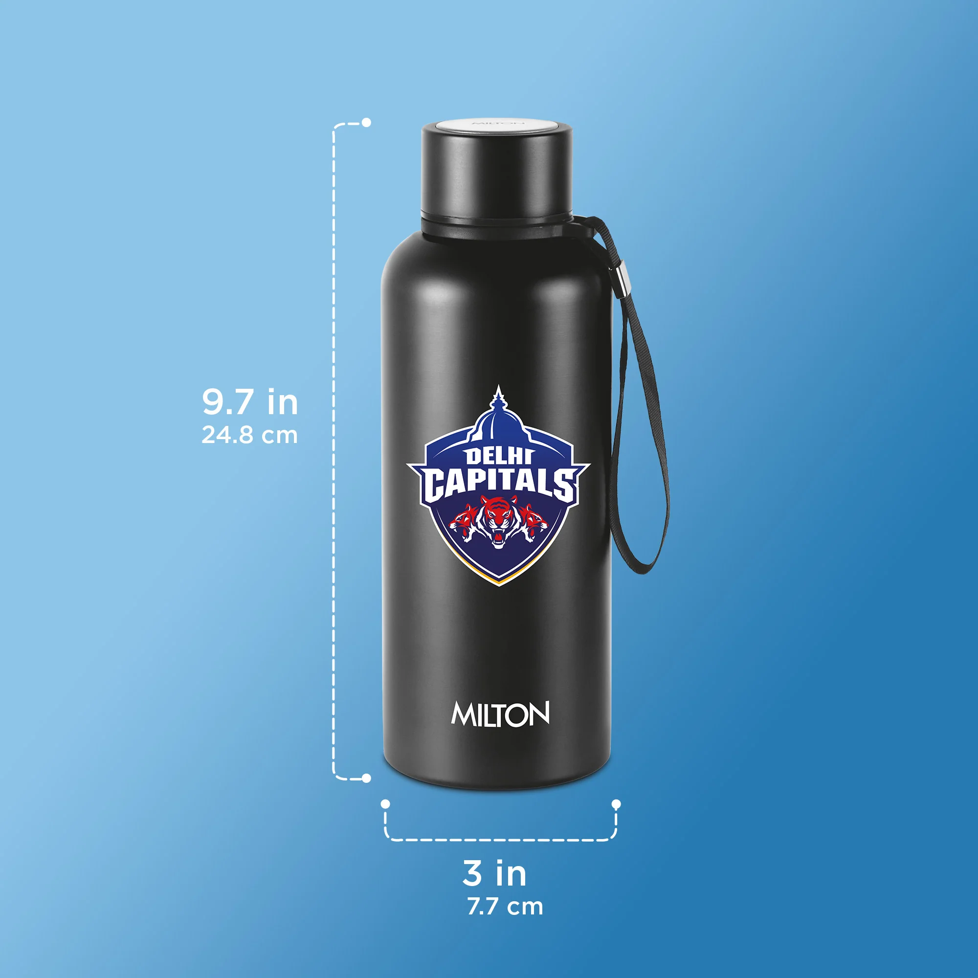 Sports Aura UV Printing Thermosteel Bottle - Delhi Capitals (DC) - Milton - Image 3