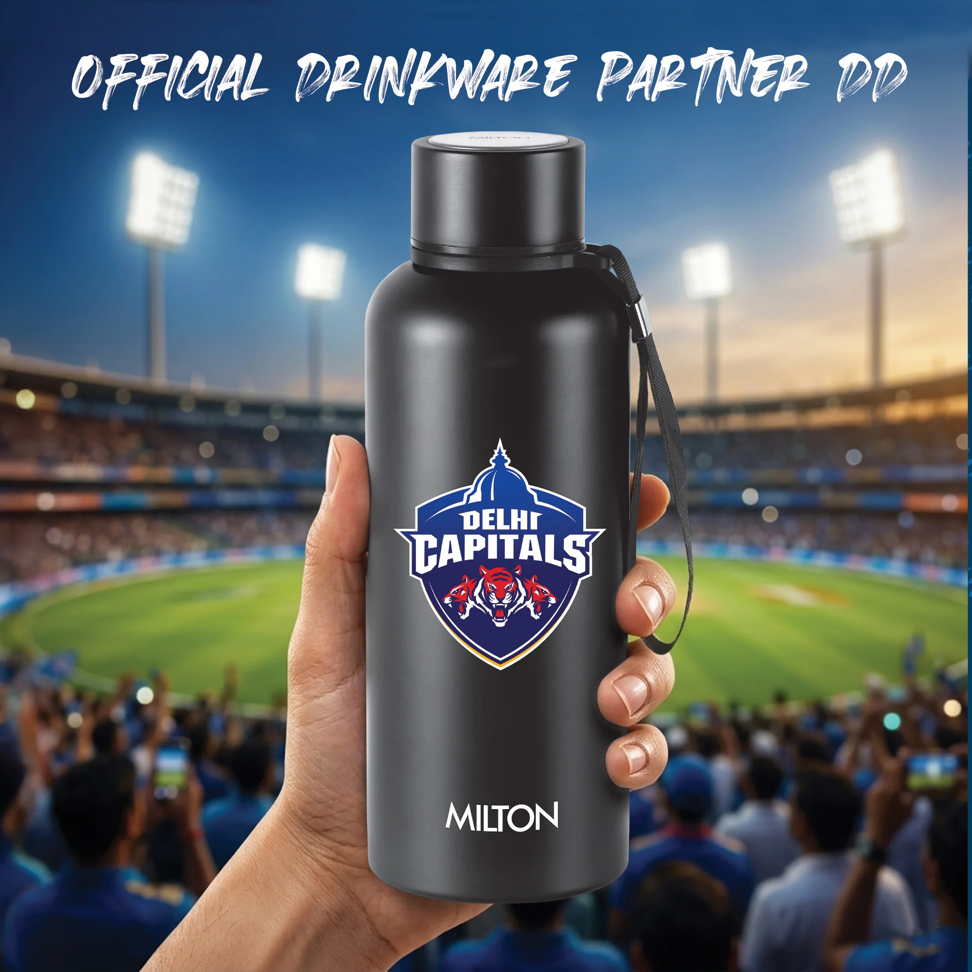Sports Aura UV Printing Thermosteel Bottle - Delhi Capitals (DC) - Milton - Image 8