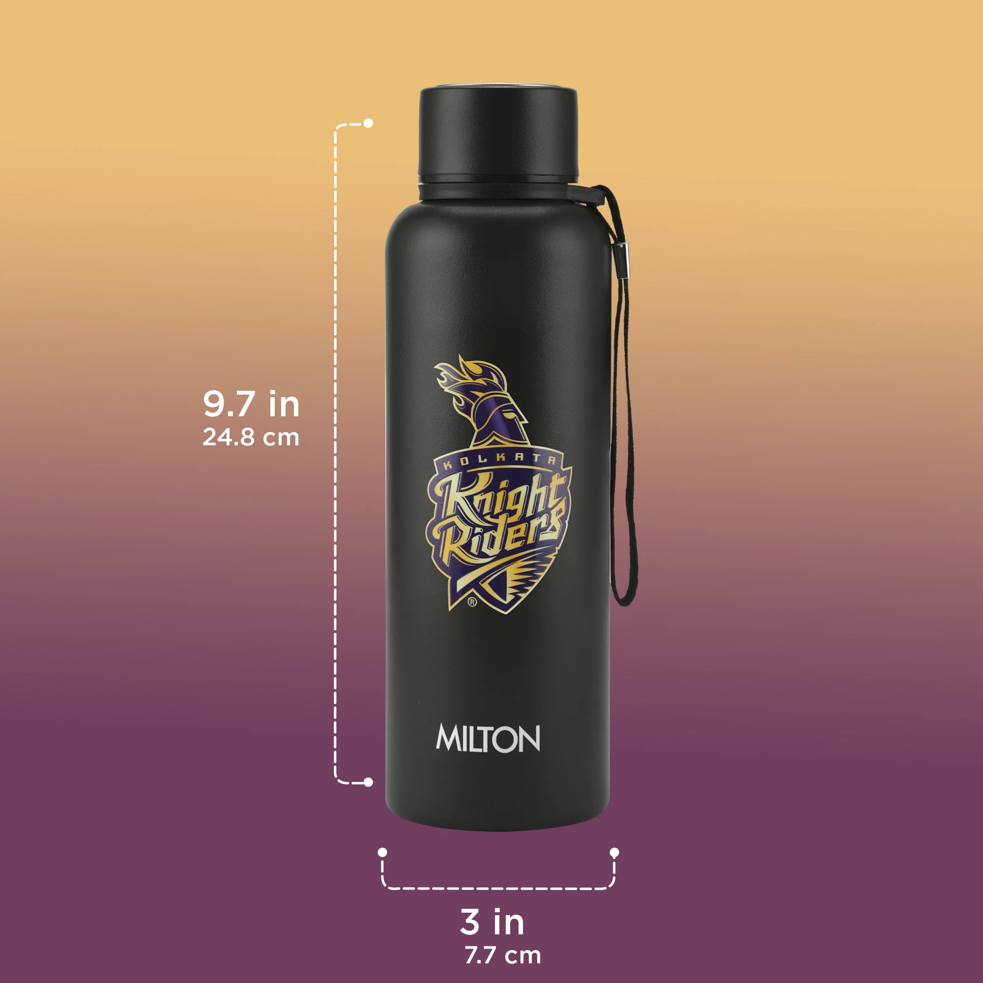 Sports Aura UV Printing Thermosteel Bottle - Kolkata Knight Riders (KKR) - Milton - Image 3
