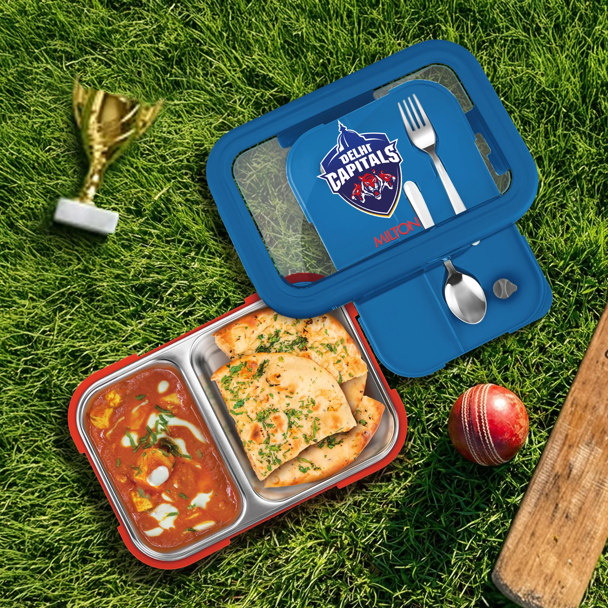 Sports Ethan 2 UV Printing Steel Thermoware Lunchbox - Delhi Capitals (DC) - Milton - Image 7