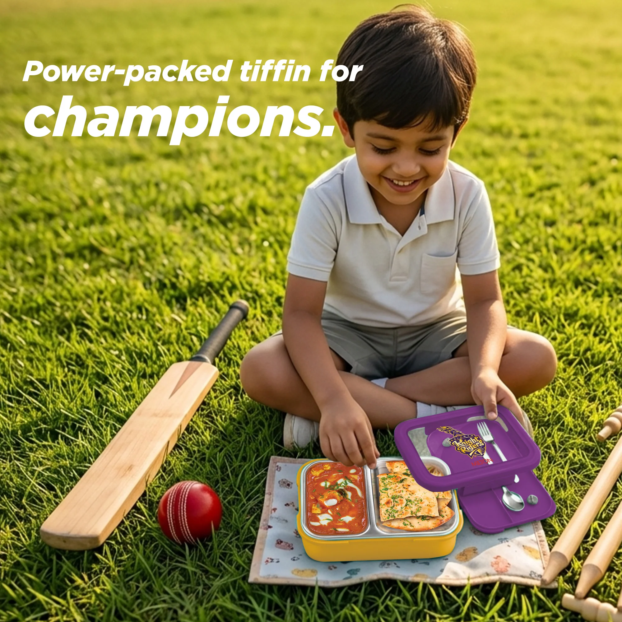 Sports Ethan 2 UV Printing Steel Thermoware Lunchbox - Kolkata Knight Riders (KKR) - Milton - Image 6