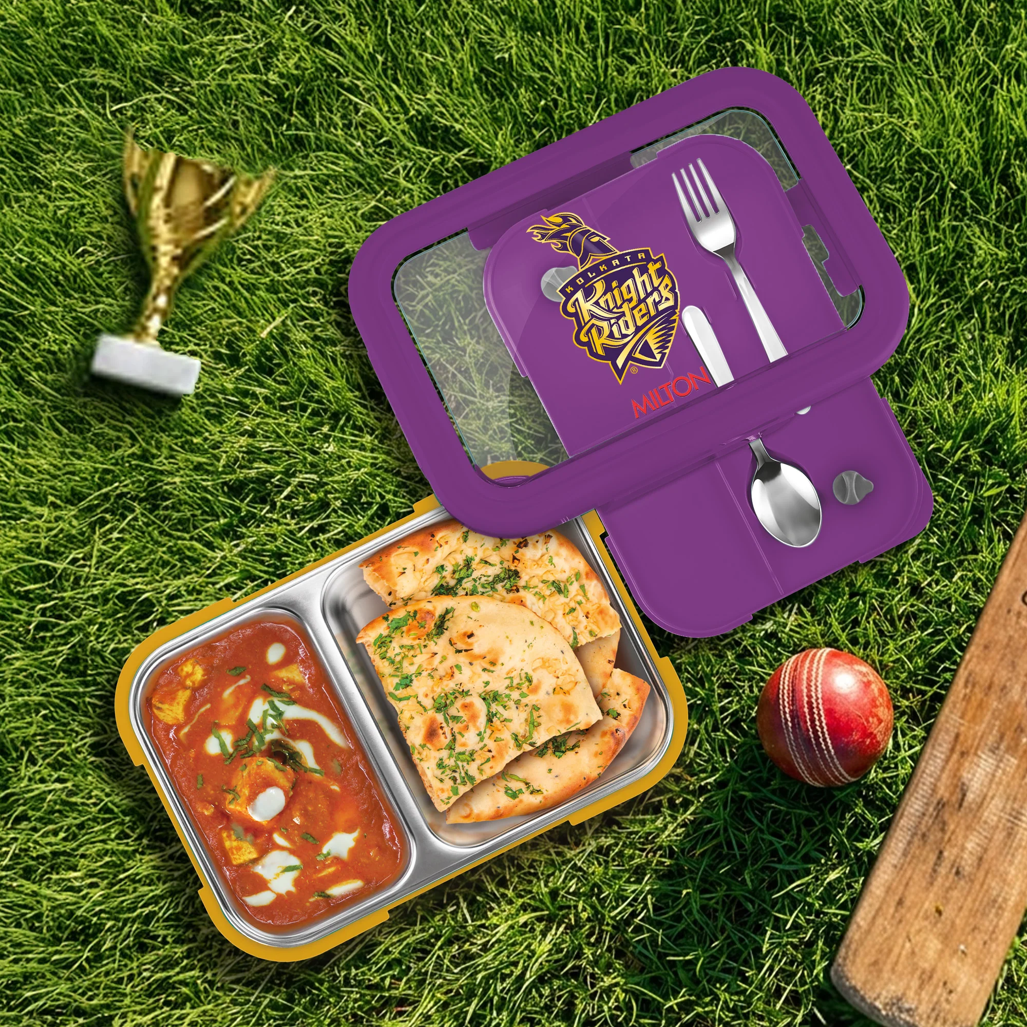 Sports Ethan 2 UV Printing Steel Thermoware Lunchbox - Kolkata Knight Riders (KKR) - Milton - Image 7