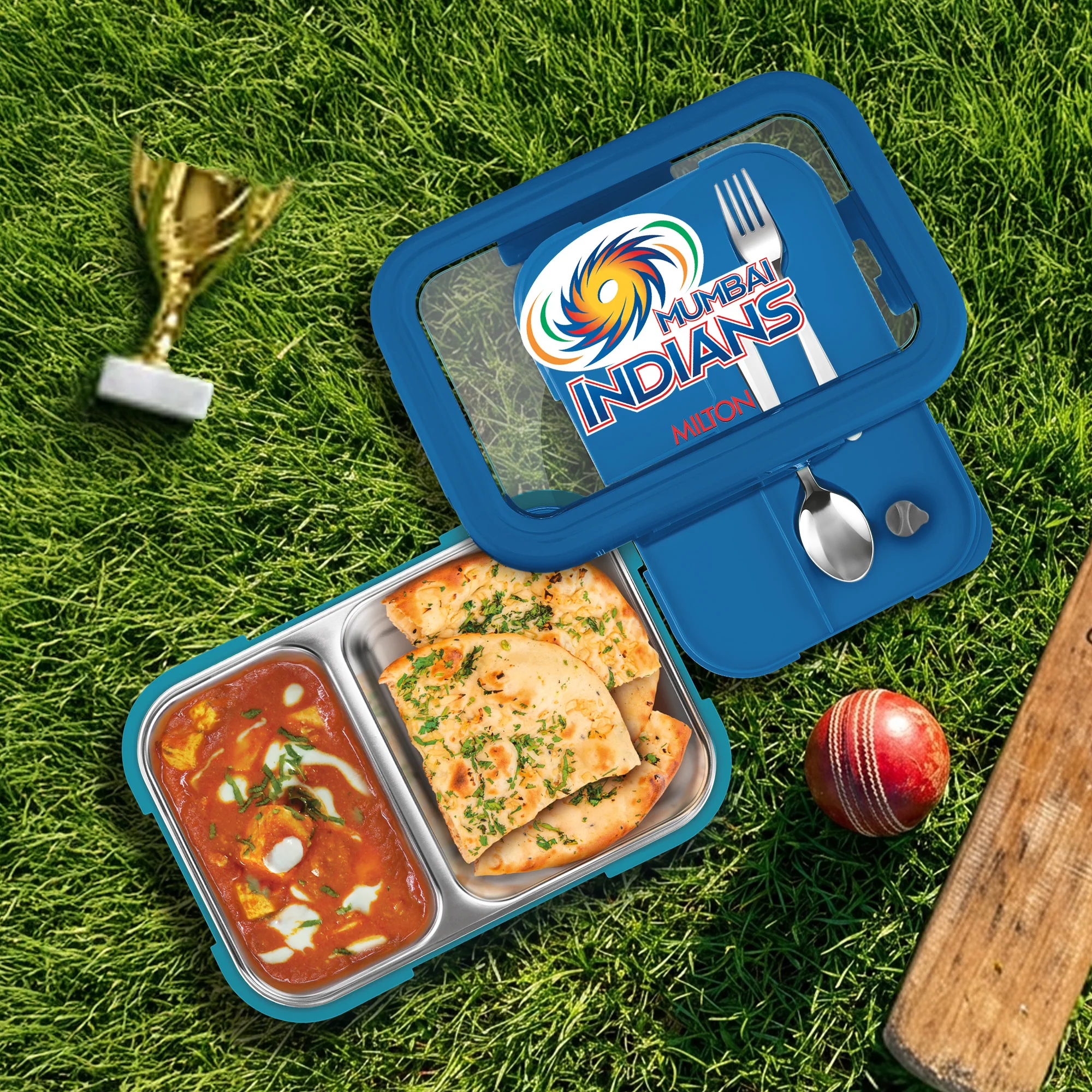 Sports Ethan 2 UV Printing Steel Thermoware Lunchbox - Mumbai Indians (MI) - Milton - Image 7