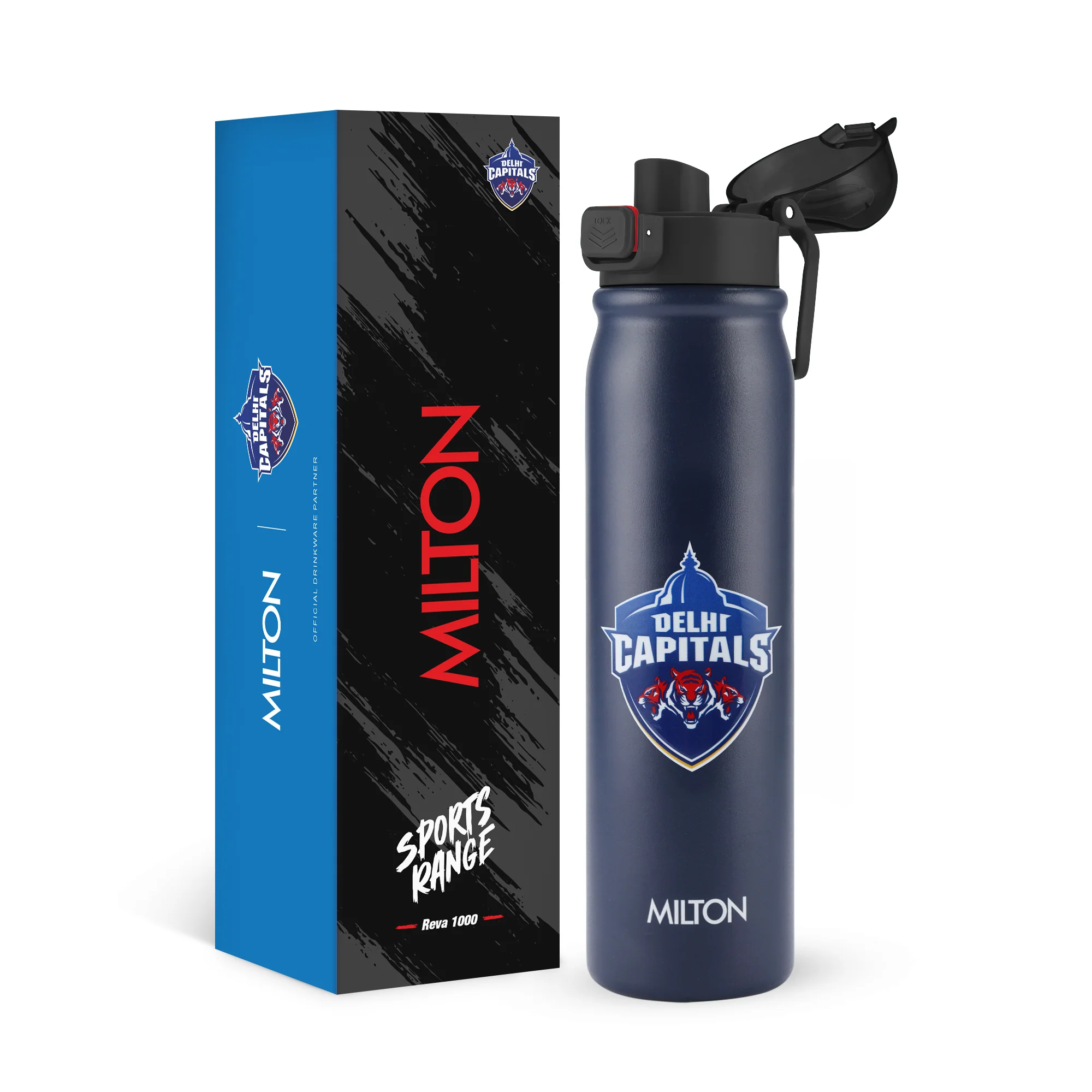 Sports Reva UV Printing Stainless Steel Bottle - Delhi Capitals (DC) - Milton - Image 10
