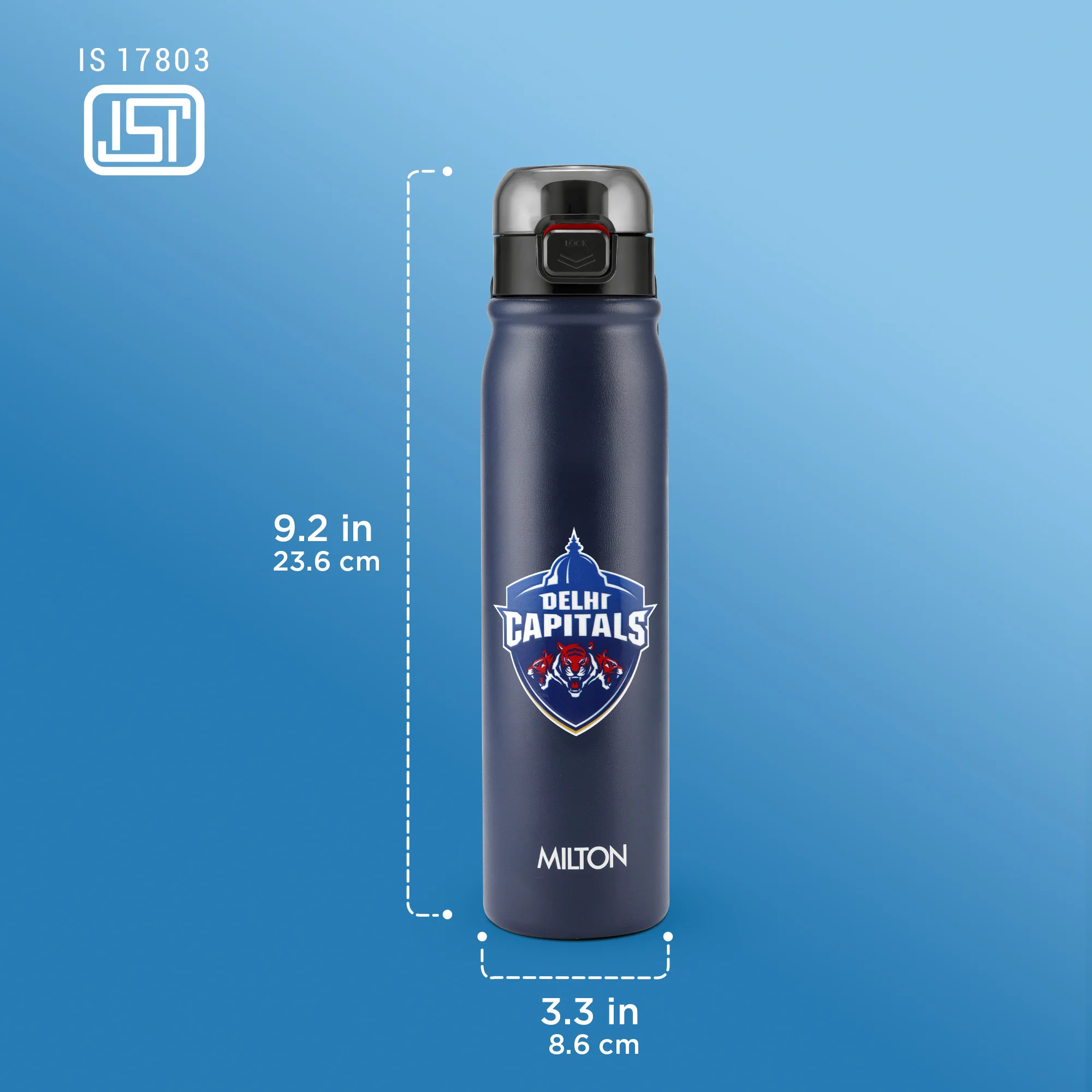 Sports Reva UV Printing Stainless Steel Bottle - Delhi Capitals (DC) - Milton - Image 12