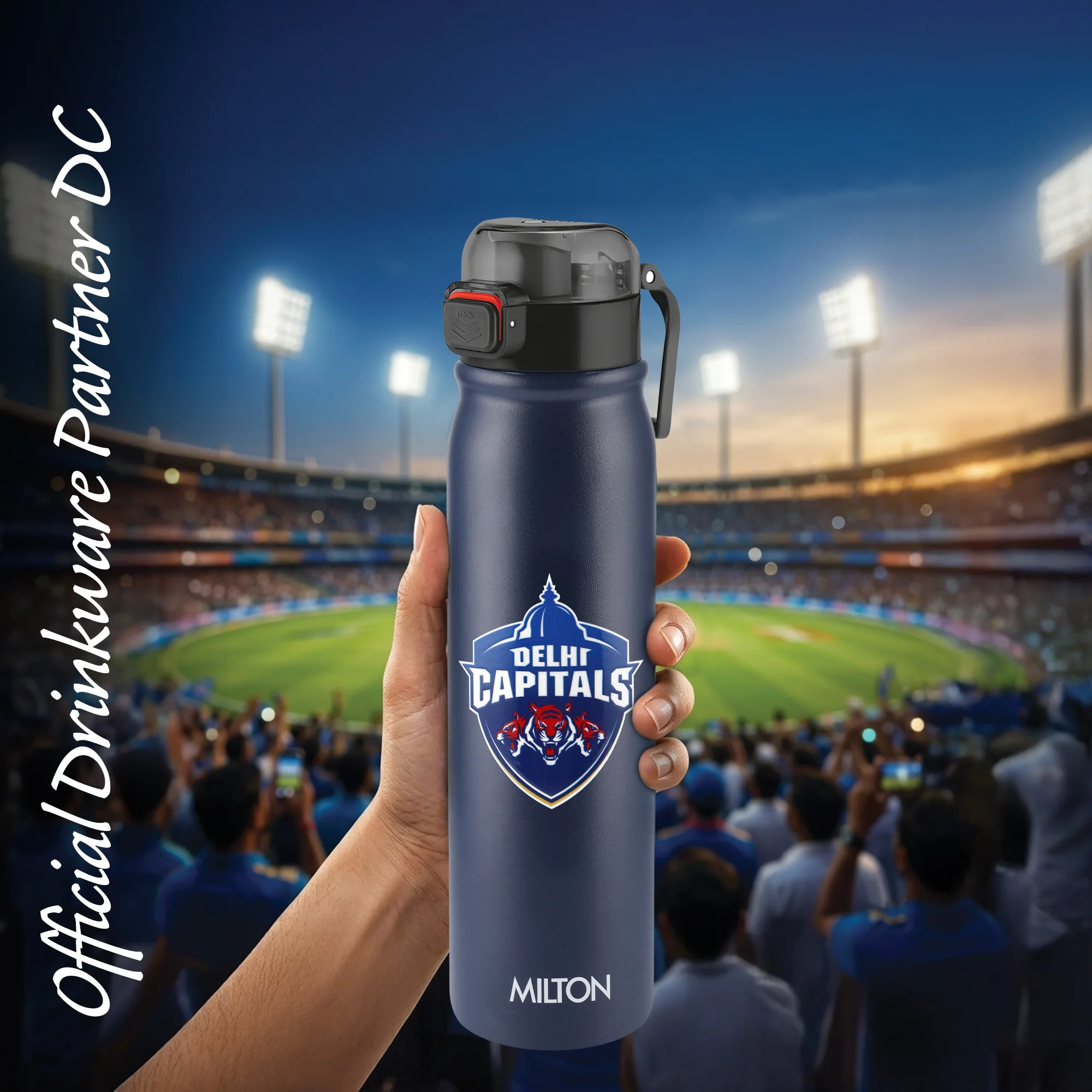 Sports Reva UV Printing Stainless Steel Bottle - Delhi Capitals (DC) - Milton - Image 18