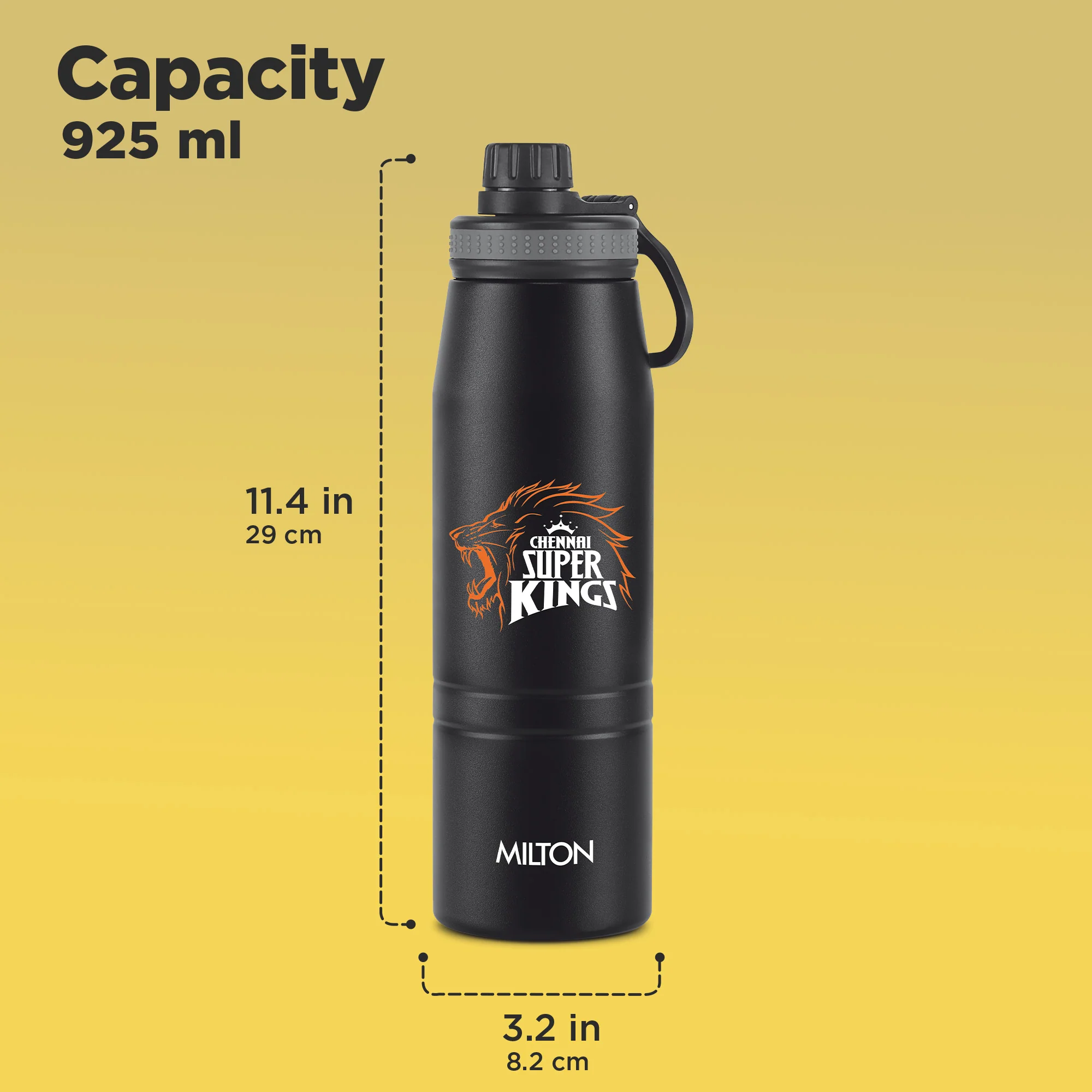 Sports Sparkle UV Printing Thermosteel Bottle - Chennai Super Kings (CSK) - Milton - Image 12