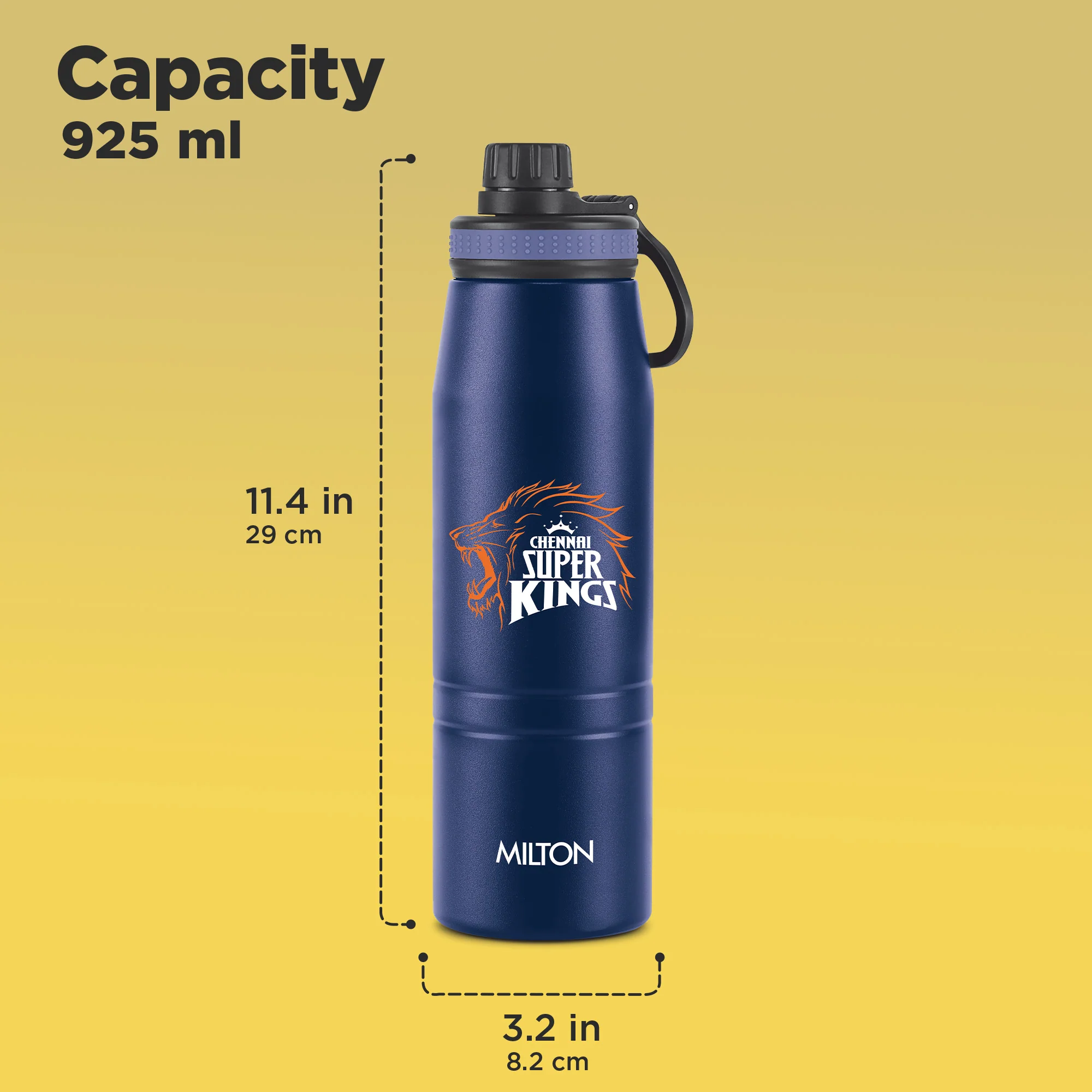 Sports Sparkle UV Printing Thermosteel Bottle - Chennai Super Kings (CSK) - Milton - Image 3