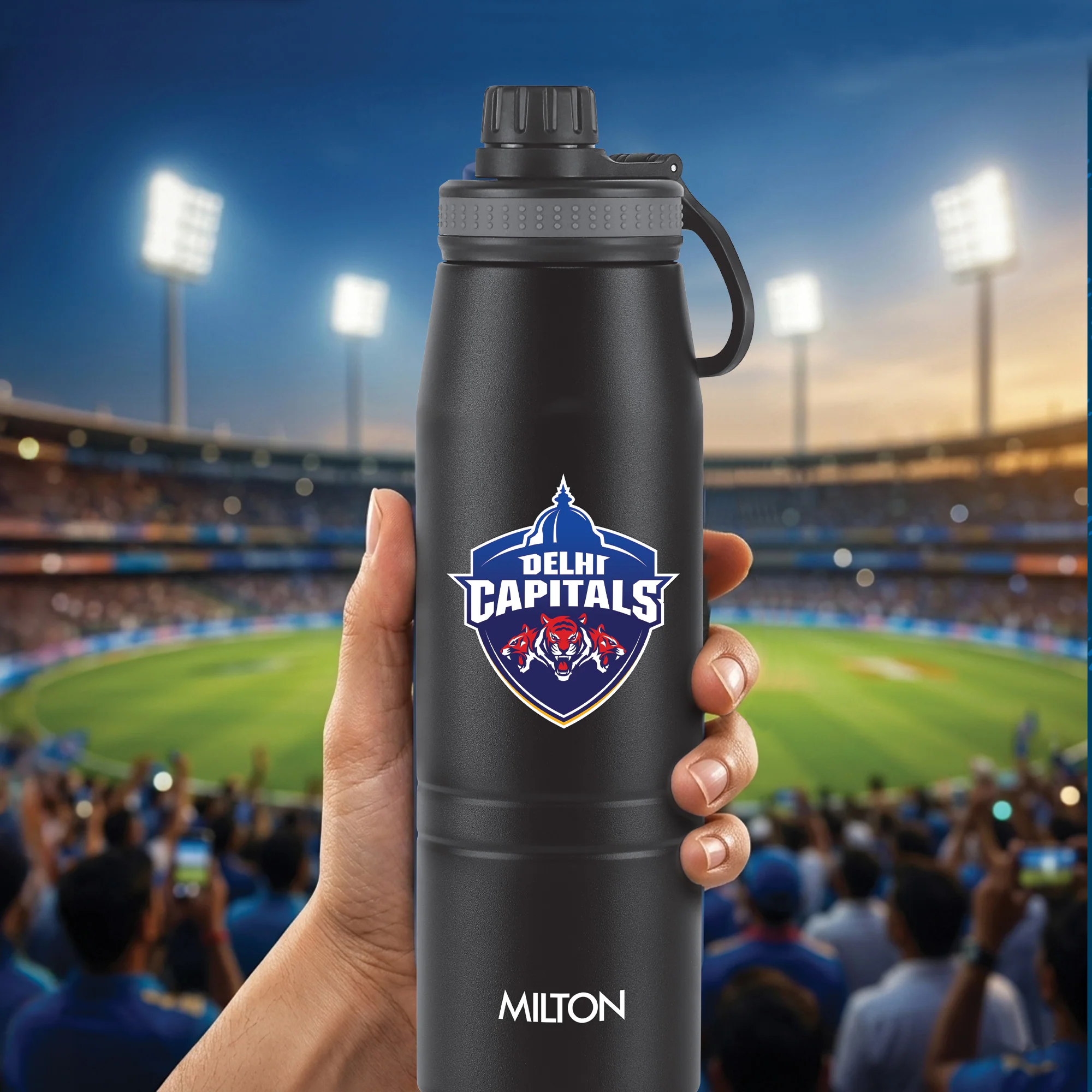 Sports Sparkle UV Printing Thermosteel Bottle - Delhi Capitals (DC) - Milton - Image 8