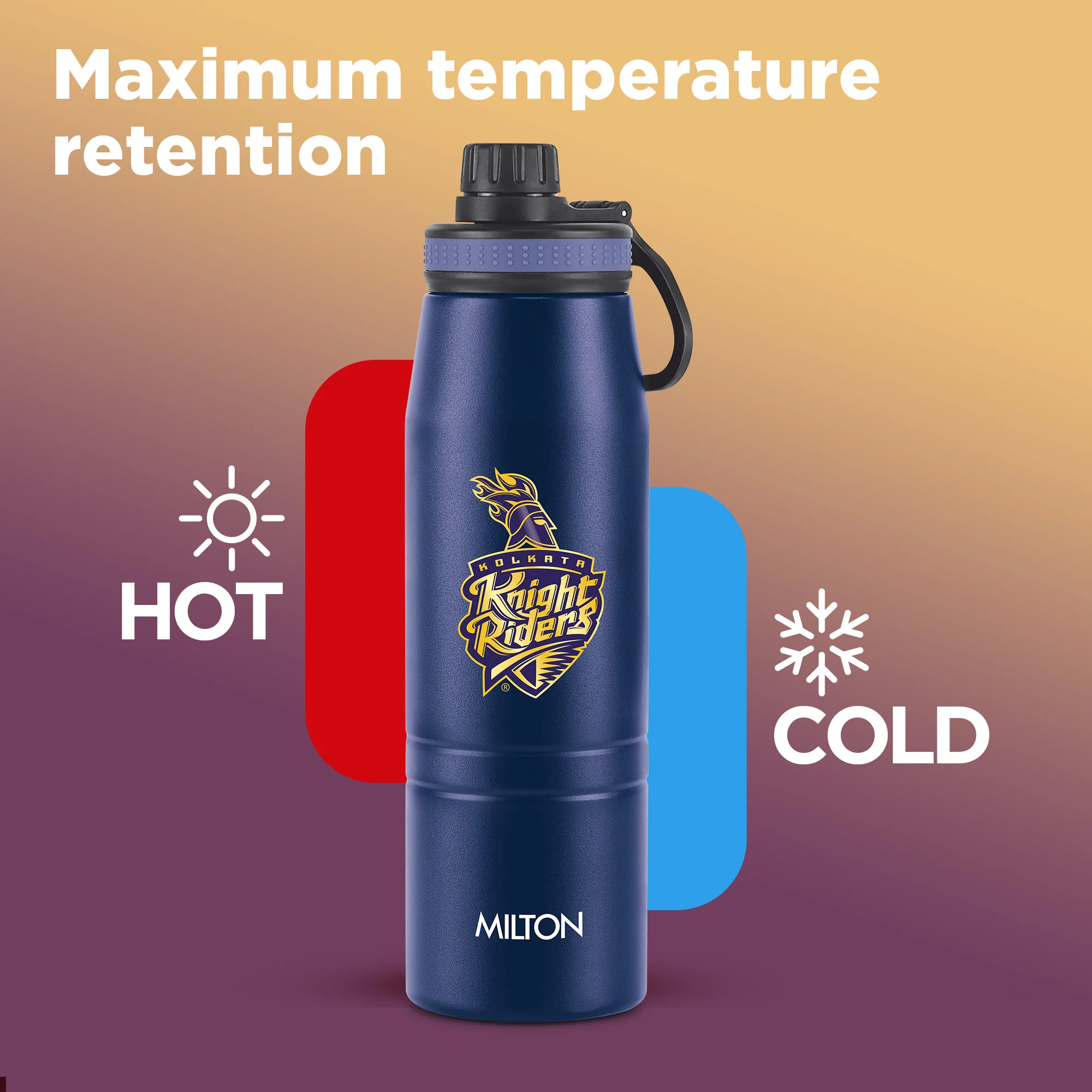 Sports Sparkle UV Printing Thermosteel Bottle - Kolkata Knight Riders (KKR) - Milton - Image 16