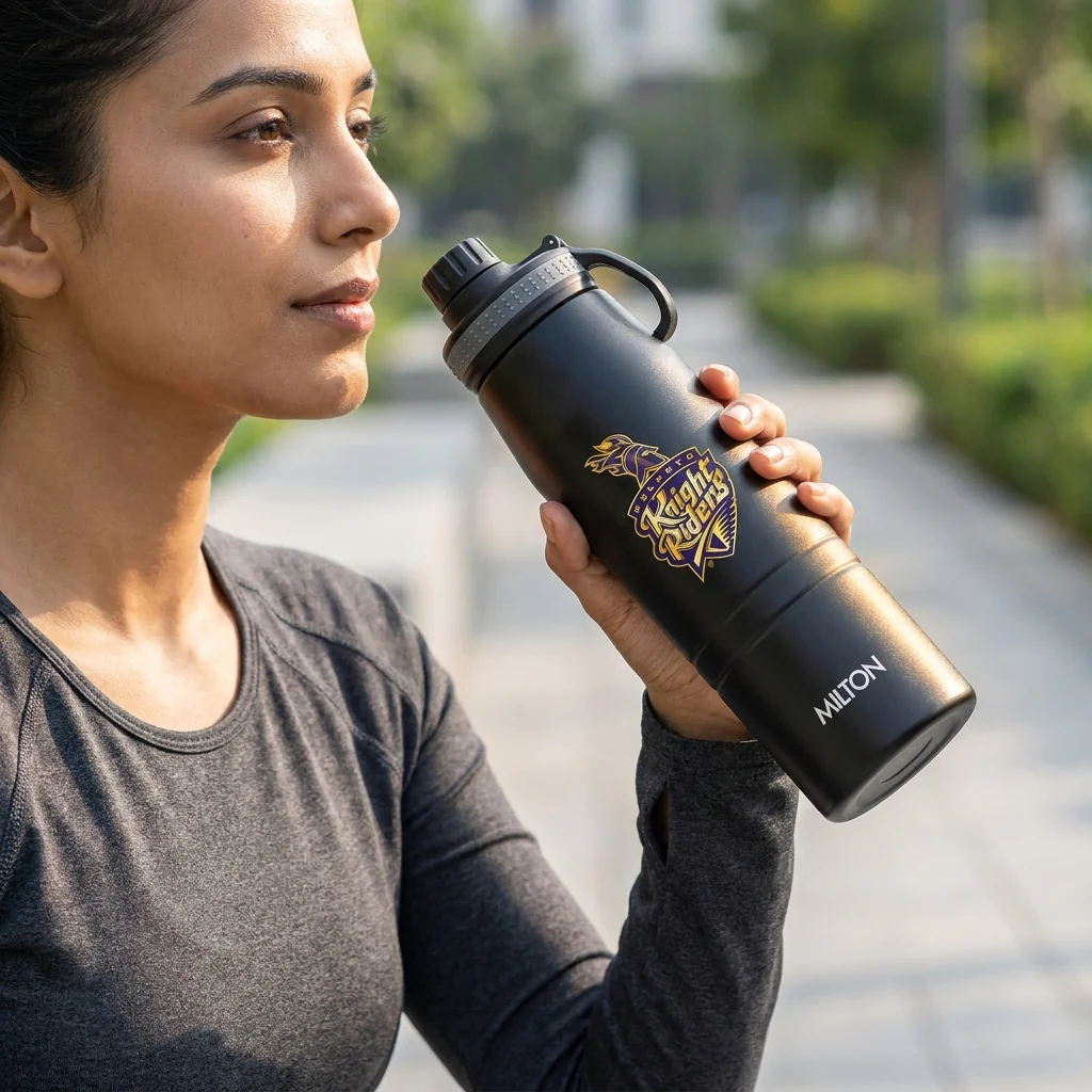 Sports Sparkle UV Printing Thermosteel Bottle - Kolkata Knight Riders (KKR) - Milton - Image 7