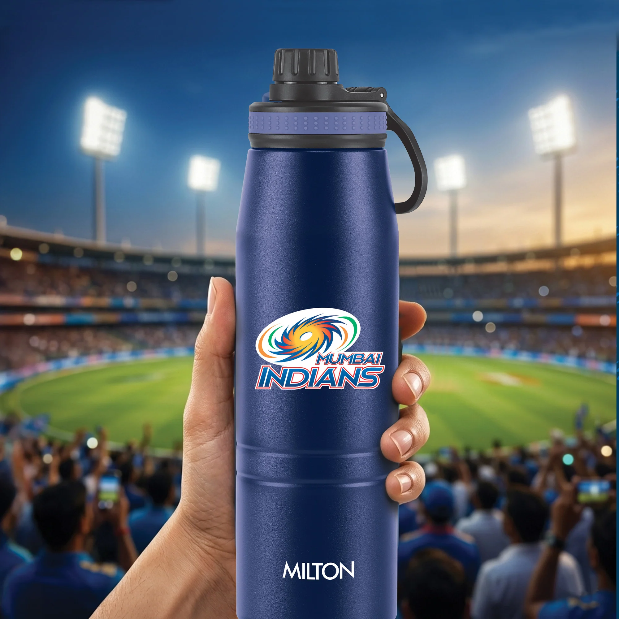 Sports Sparkle UV Printing Thermosteel Bottle - Mumbai Indians (MI) - Milton - Image 6