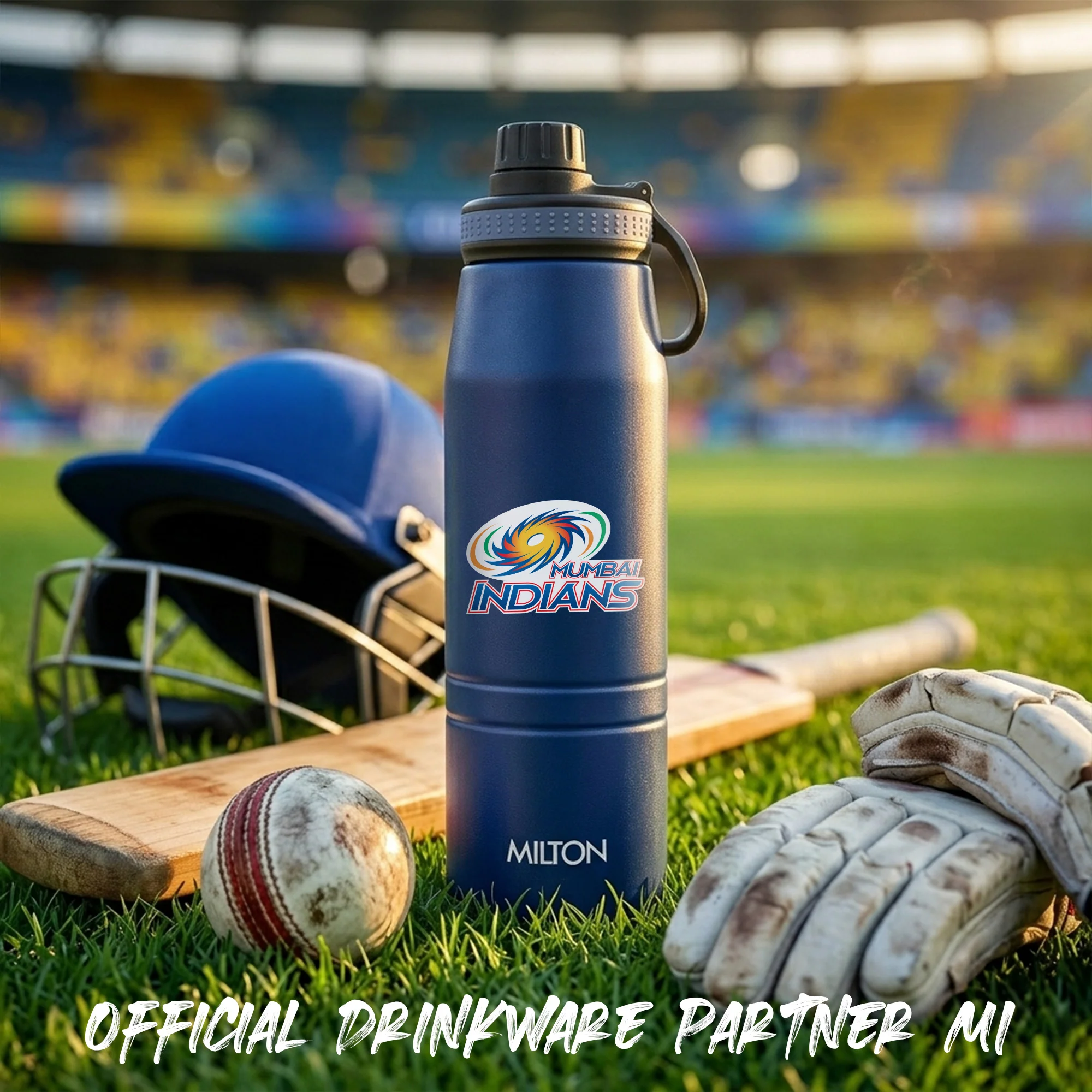 Sports Sparkle UV Printing Thermosteel Bottle - Mumbai Indians (MI) - Milton - Image 9