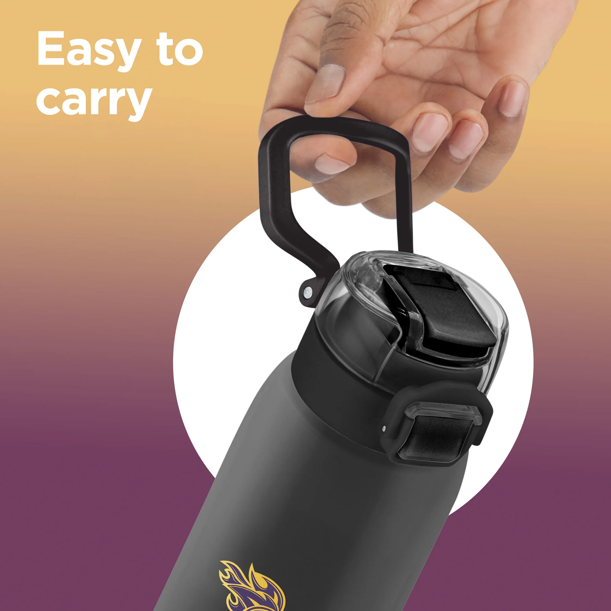 Sports Steel Edge UV Printing Thermoware Bottle With Twin Lid - Kolkata Knight Riders (KKR) - Milton - Image 11