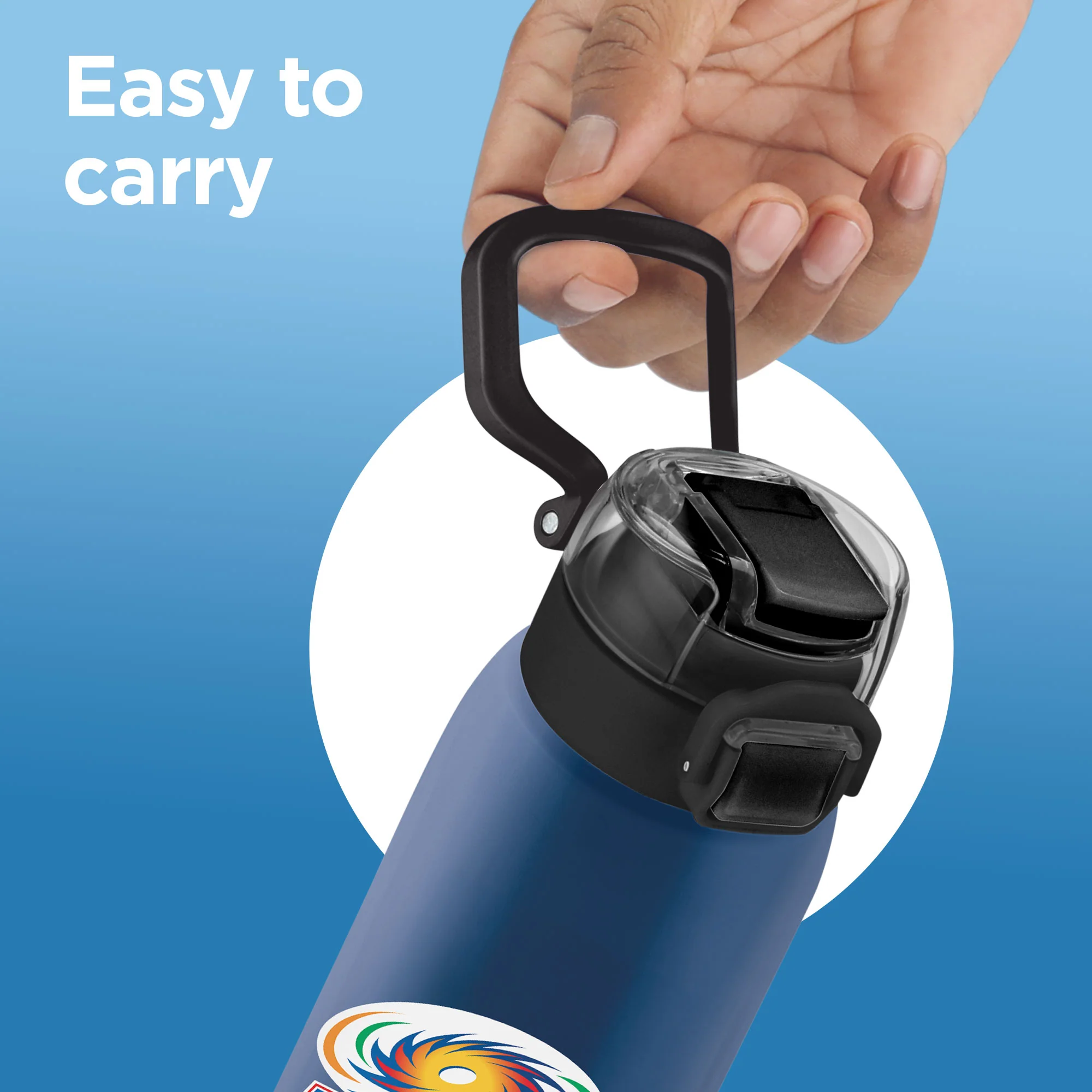 Sports Steel Edge UV Printing Thermoware Bottle With Twin Lid - Mumbai Indians (MI) - Milton - Image 5