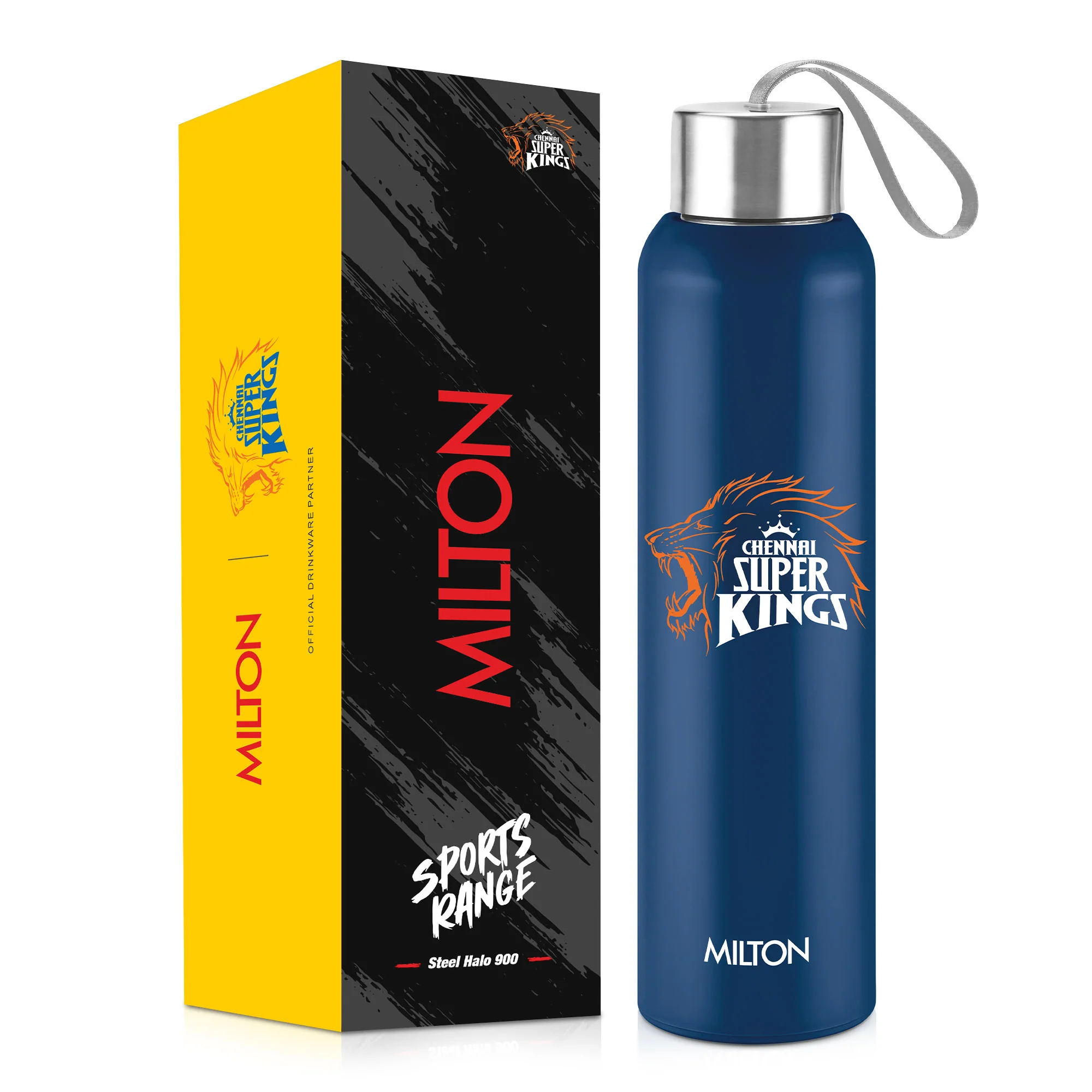 Sports Steel Halo UV Printing Water Bottle - Chennai Super Kings (CSK) - Milton - Image 10