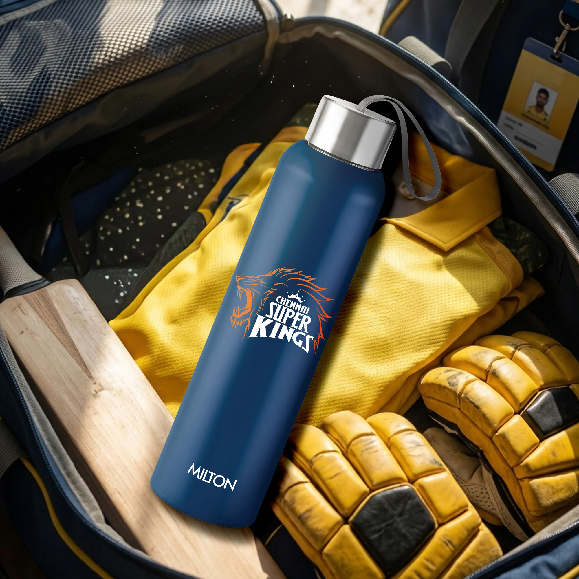 Sports Steel Halo UV Printing Water Bottle - Chennai Super Kings (CSK) - Milton - Image 18