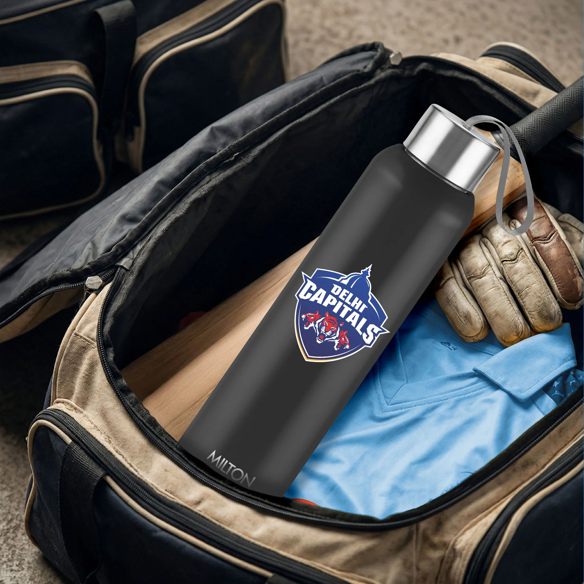 Sports Steel Halo UV Printing Water Bottle - Delhi Capitals (DC) - Milton - Image 14