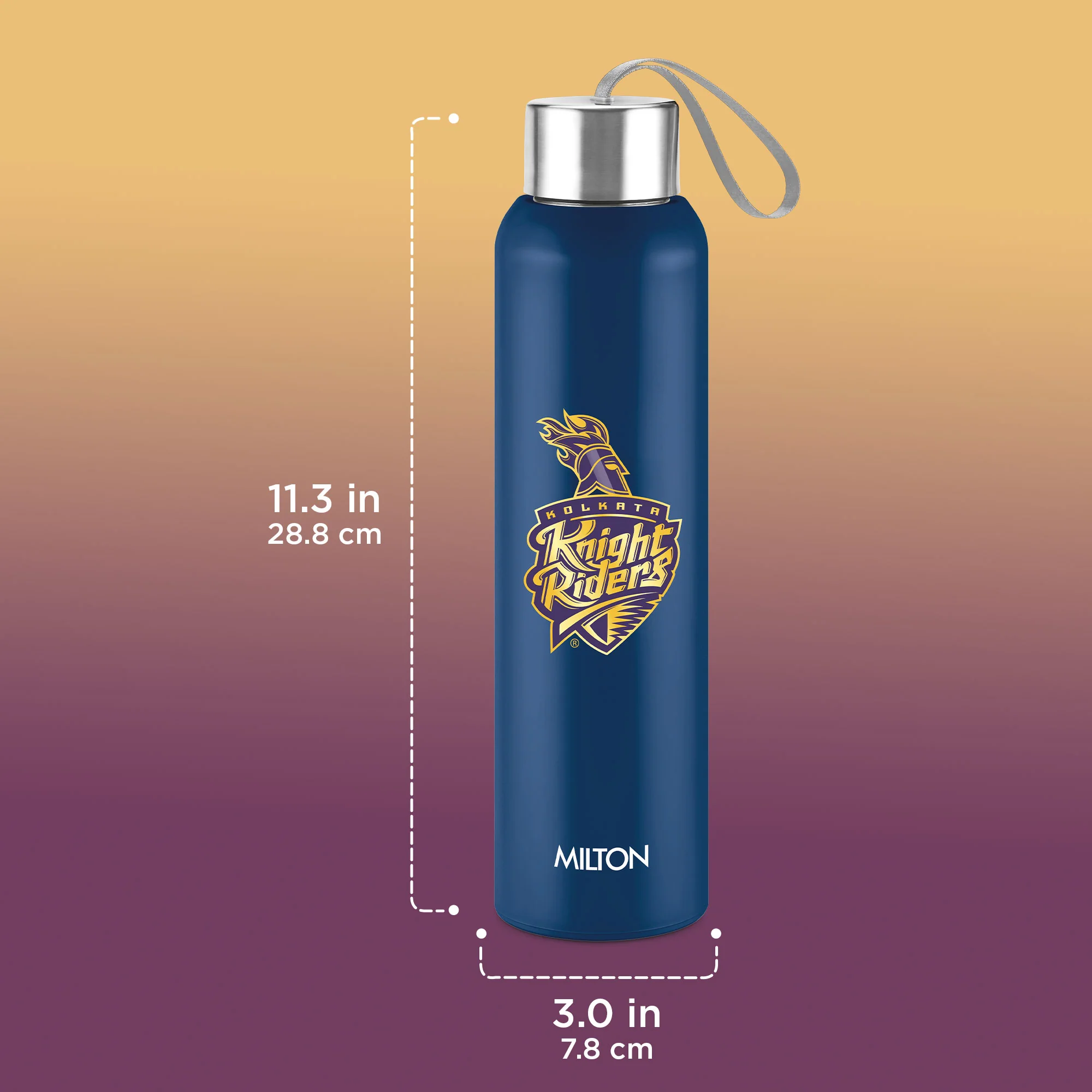 Sports Steel Halo UV Printing Water Bottle - Kolkata Knight Riders (KKR) - Milton - Image 12
