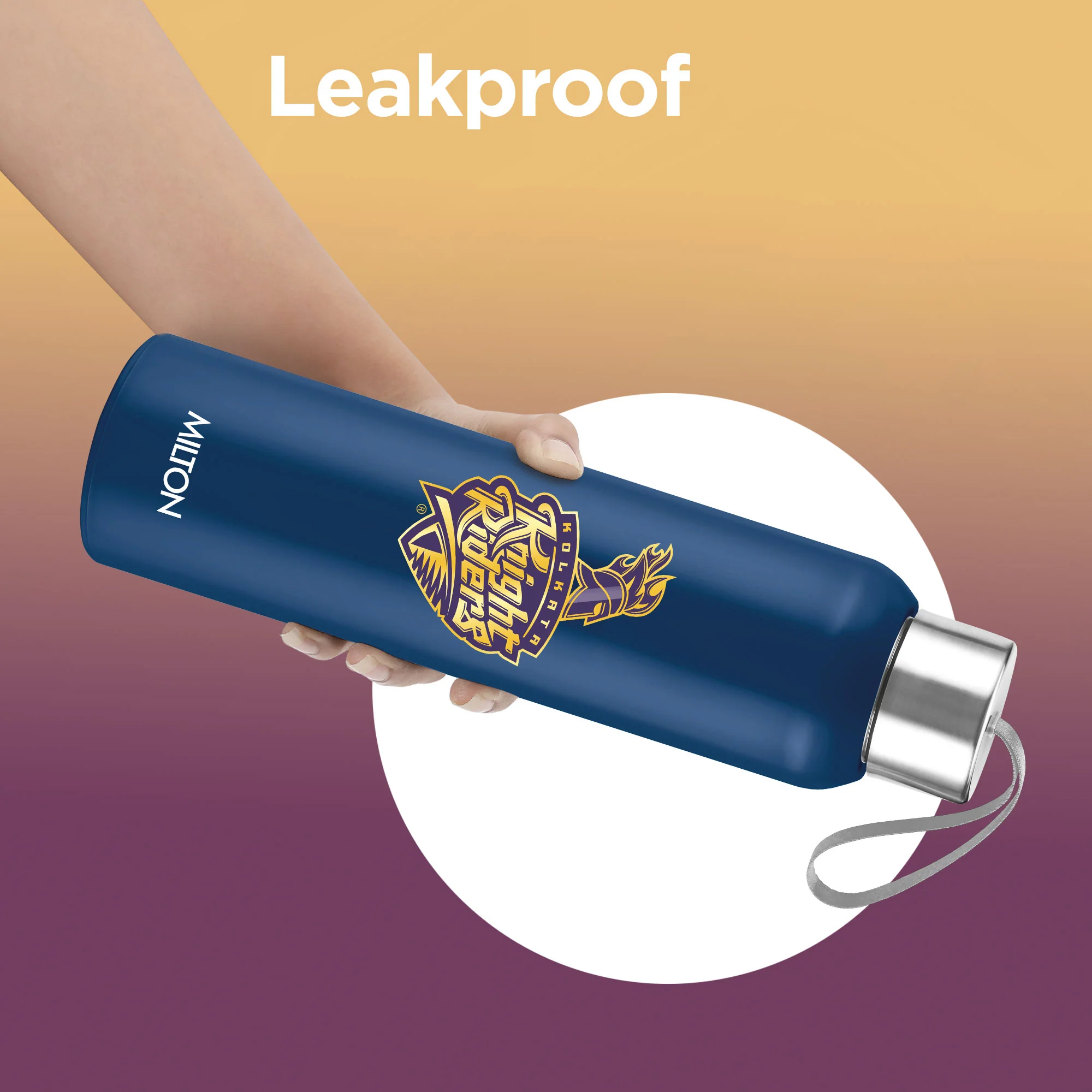 Sports Steel Halo UV Printing Water Bottle - Kolkata Knight Riders (KKR) - Milton - Image 14