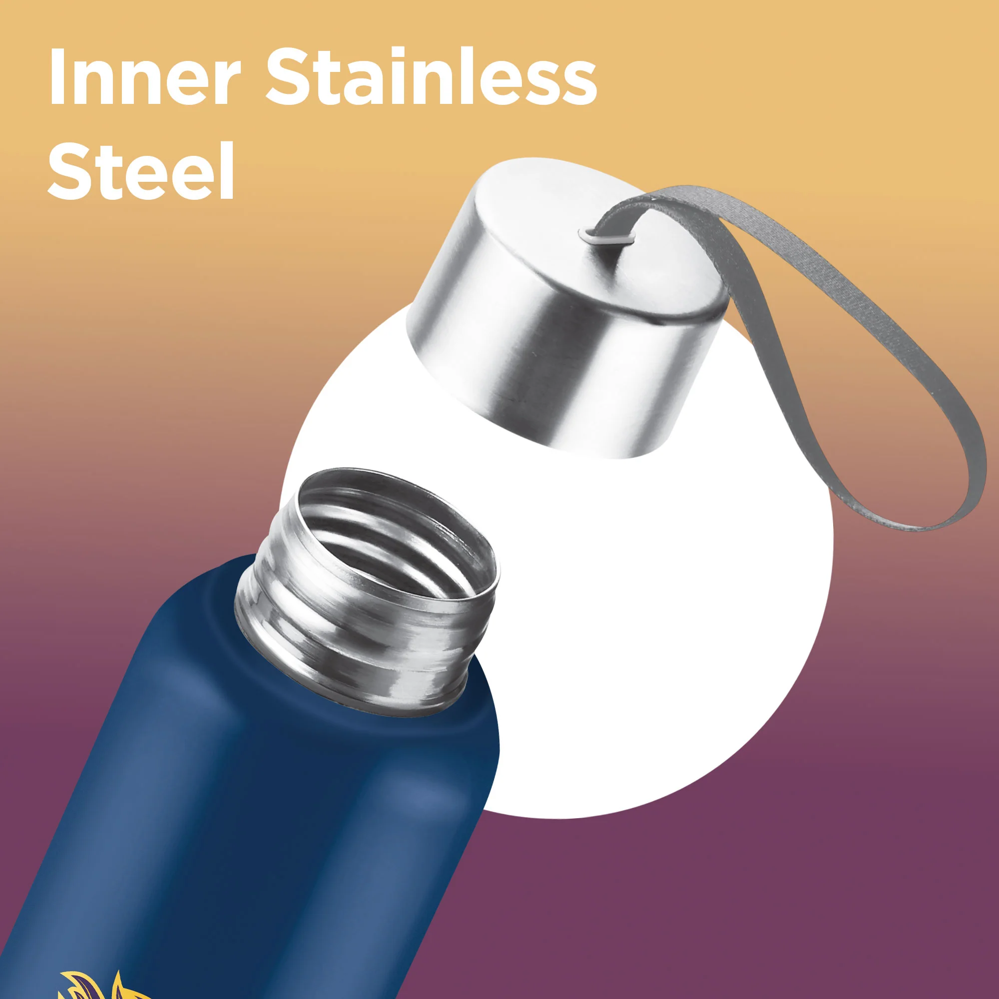 Sports Steel Halo UV Printing Water Bottle - Kolkata Knight Riders (KKR) - Milton - Image 15