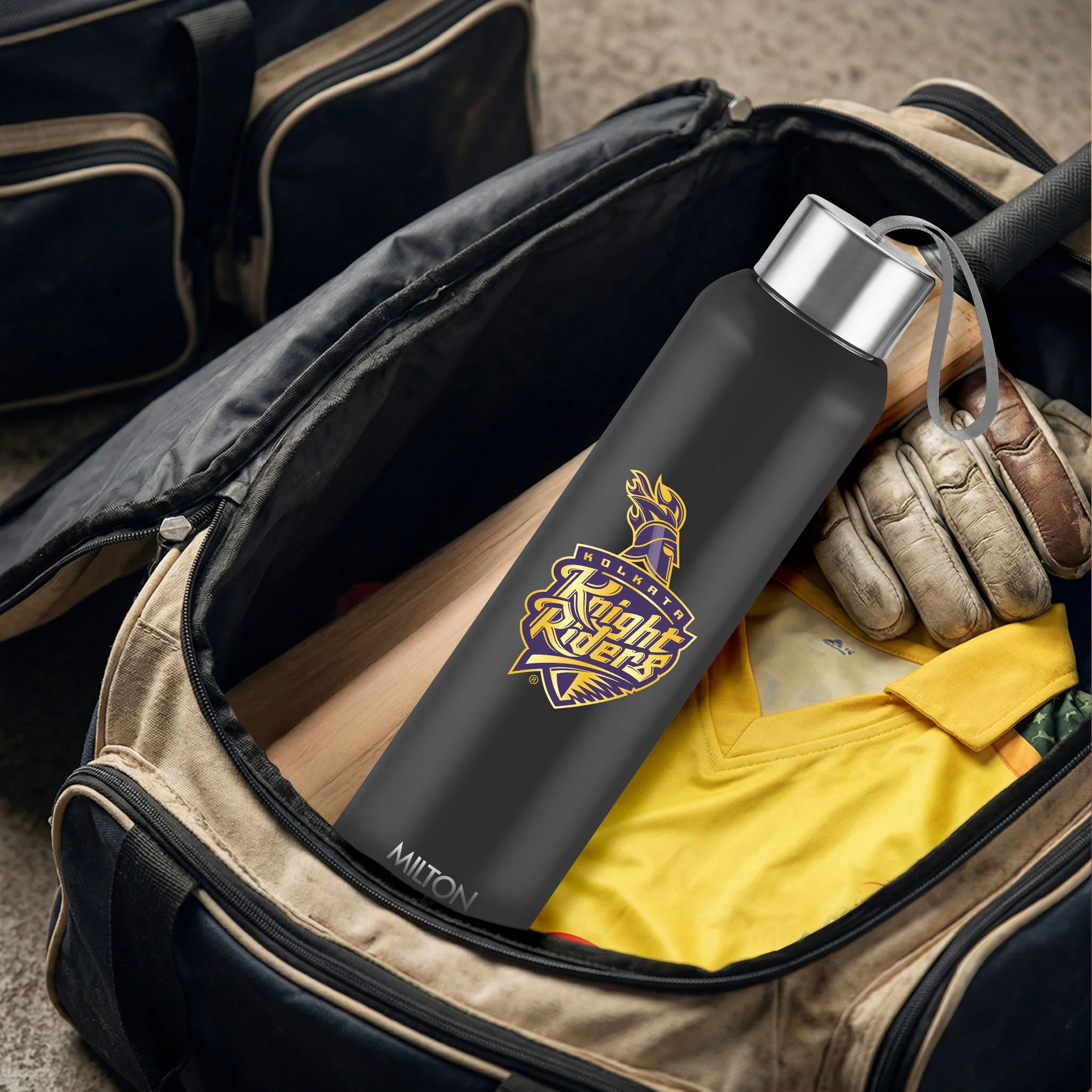 Sports Steel Halo UV Printing Water Bottle - Kolkata Knight Riders (KKR) - Milton - Image 9