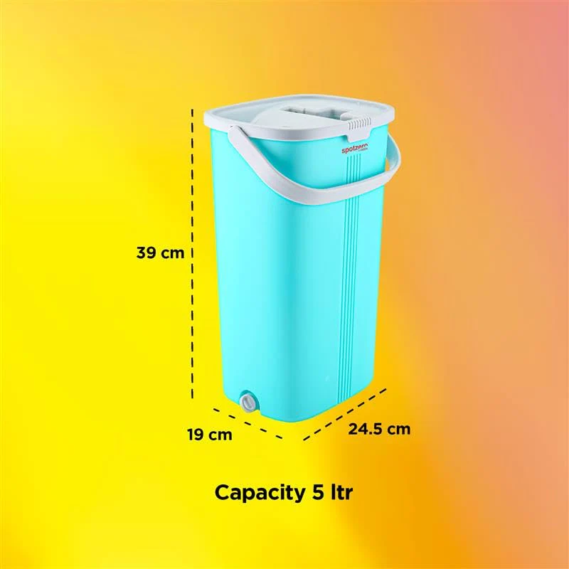 Stainless Steel Flat Mop With Bucket (Spotzero By Milton) - Image 3