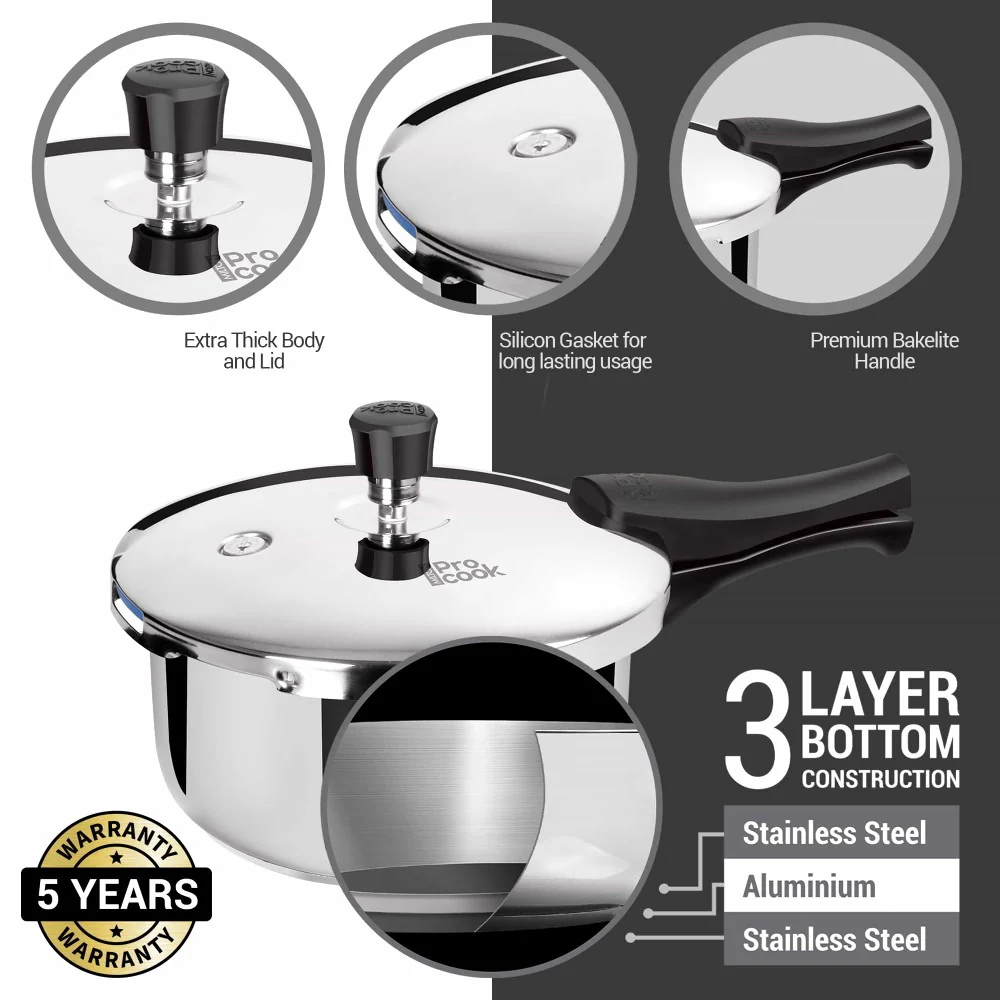 Stainless Steel Pressure Cooker Outer Lid (Milton Procook) - Image 6