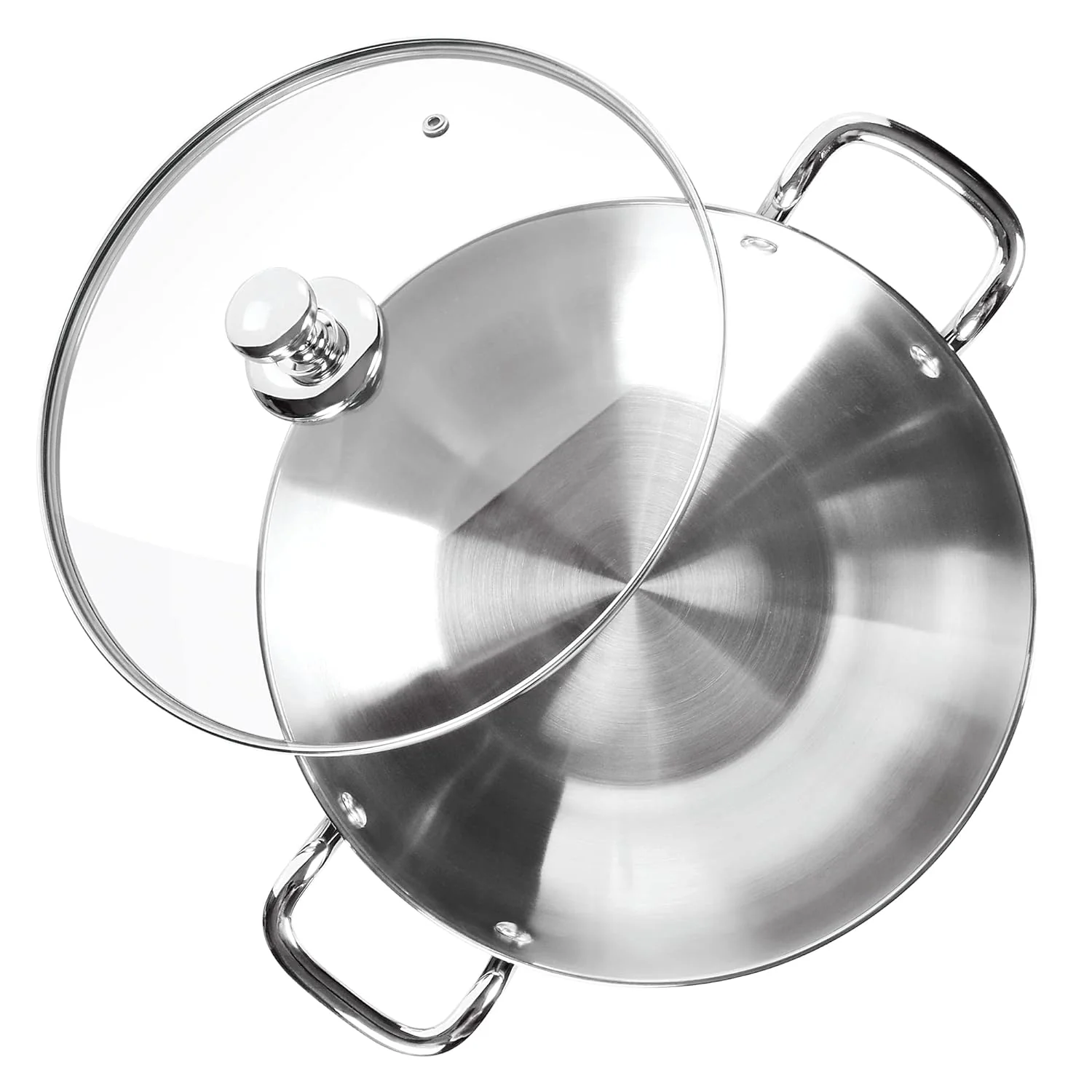 Stainless Steel Kadhai with Glass Lid (Milton Procook) - Image 5