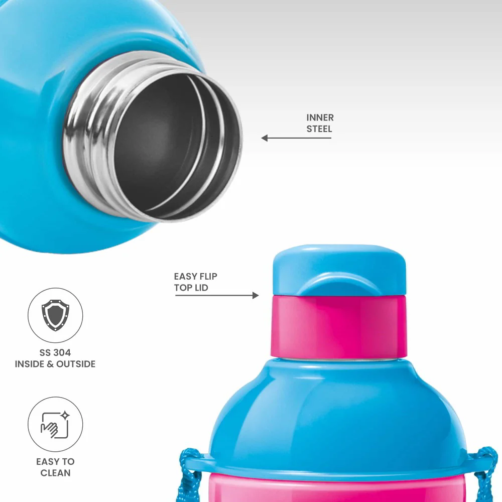 Steel Barbie Kids Sipper Bottle (Milton) - Image 4