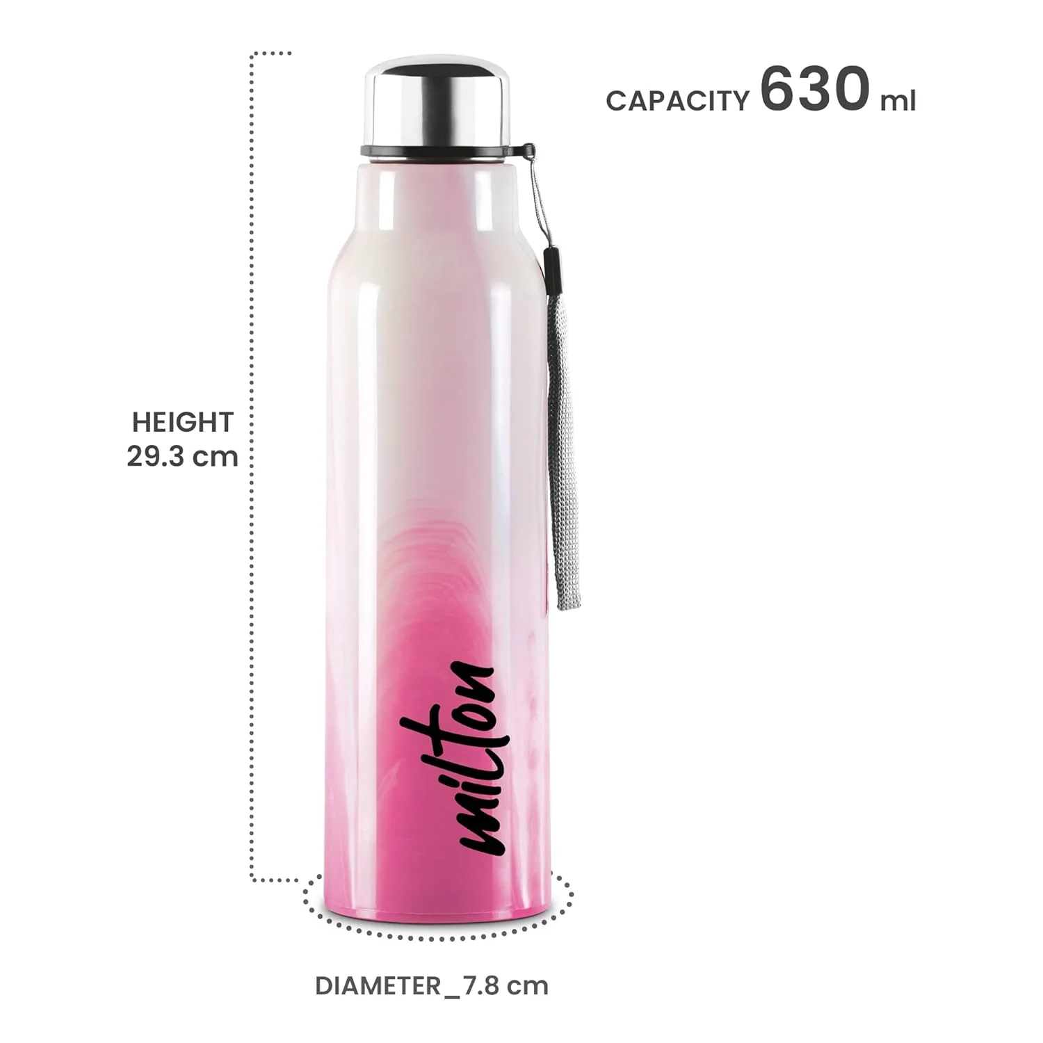 Steel Marble Water Bottle (Milton) - Image 10