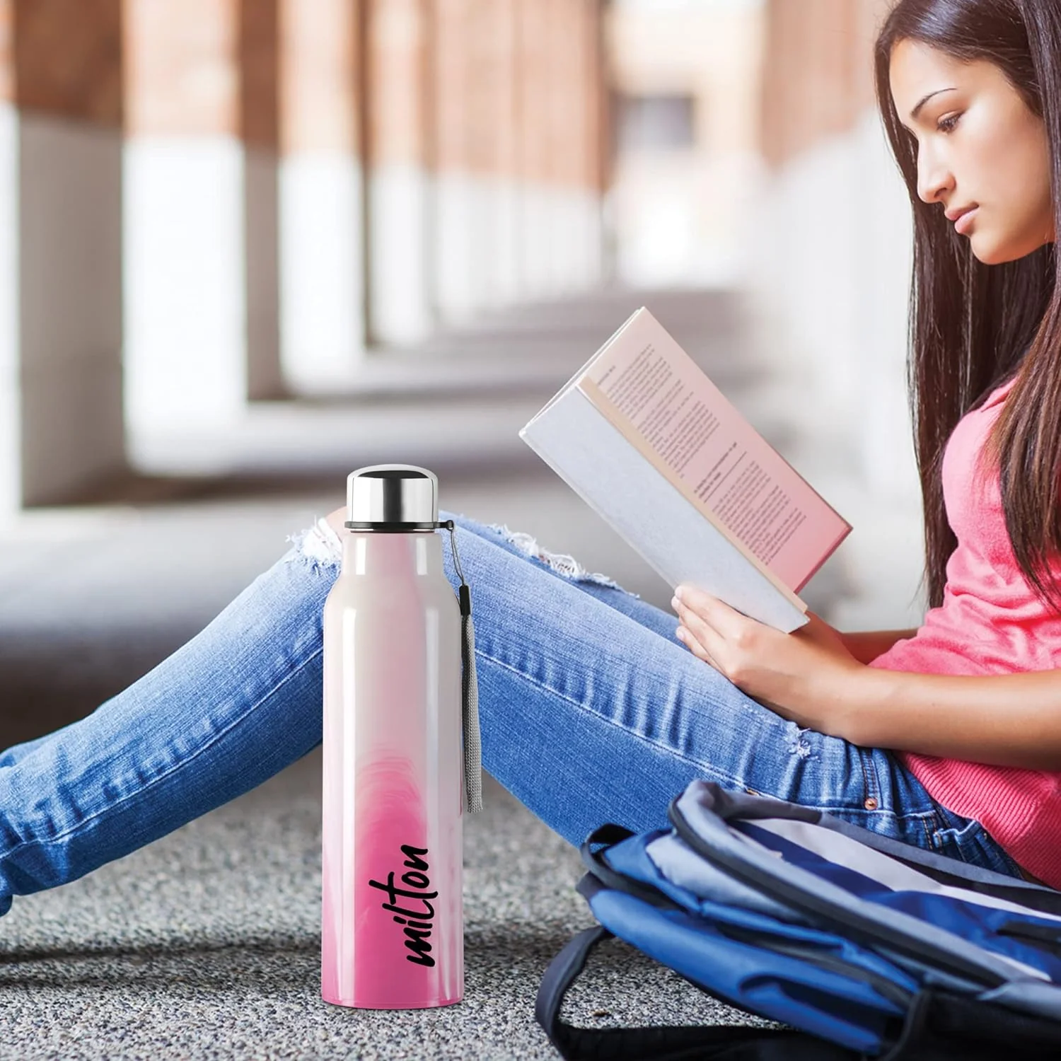 Steel Marble Water Bottle (Milton) - Image 3