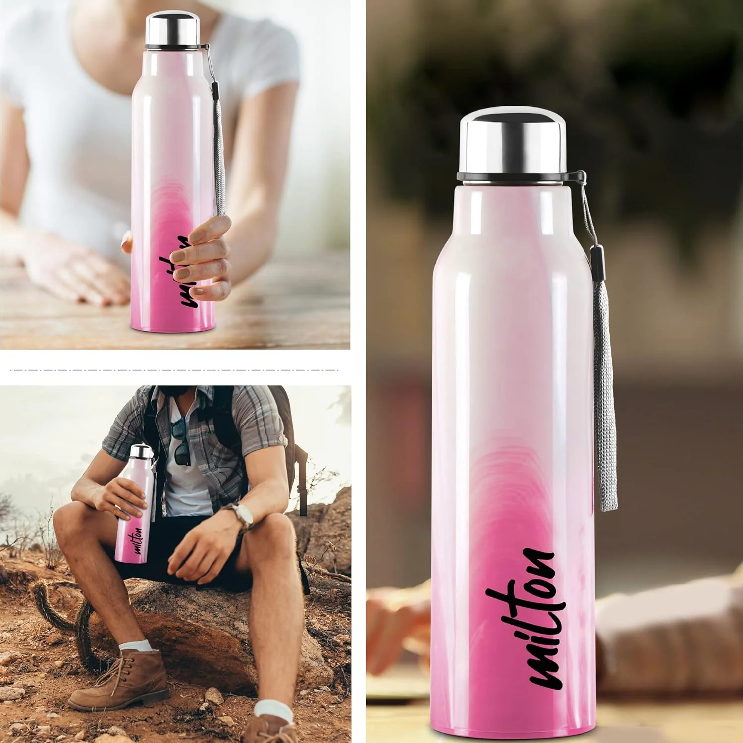Steel Marble Water Bottle (Milton) - Image 5