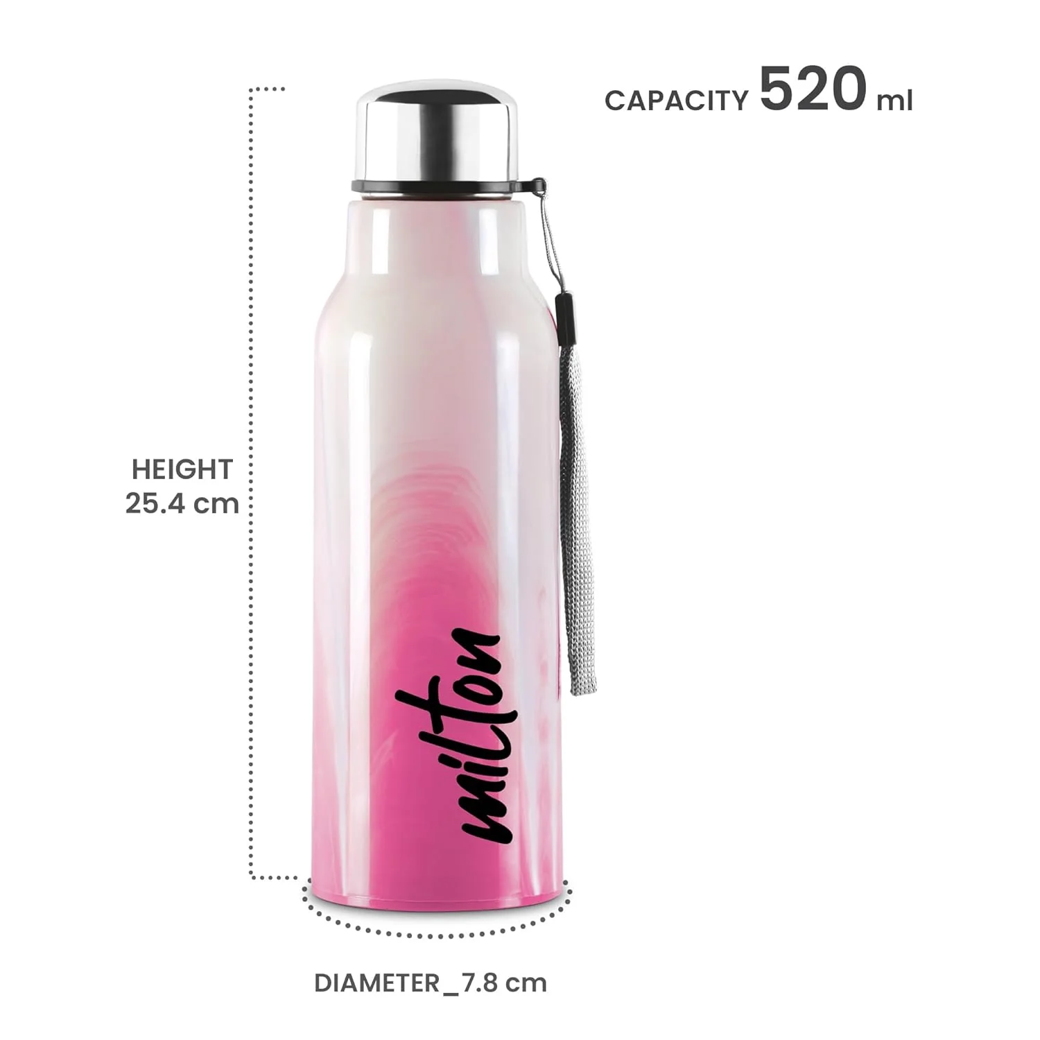 Steel Marble Water Bottle (Milton) - Image 9