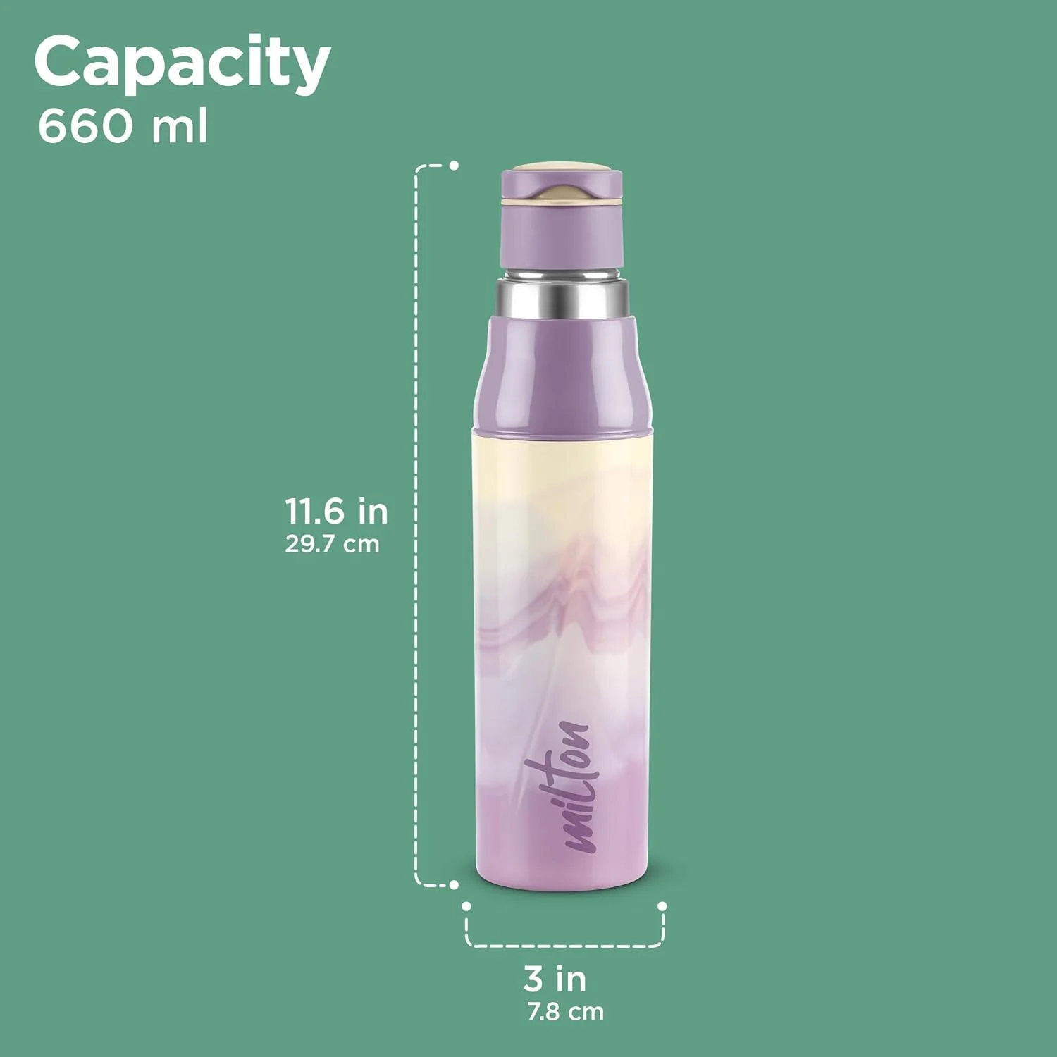 Steel Sublime Insulated Water Bottle (Milton) - Image 3
